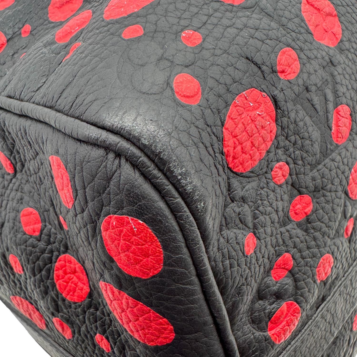 LOUIS VUITTON x Yayoi Kusama Keepall 50 Bandouliere Taurillon Monogram Travel Bag Black - Image 17