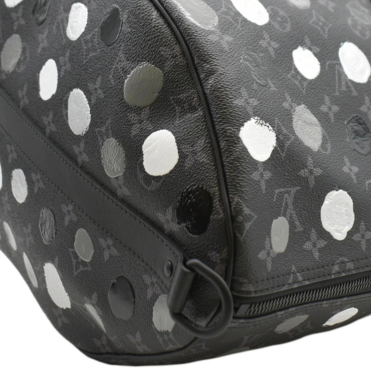 LOUIS VUITTON x YK Keepall 55 Bandouliere Monogram Eclipse Travel Bag Black - Image 6