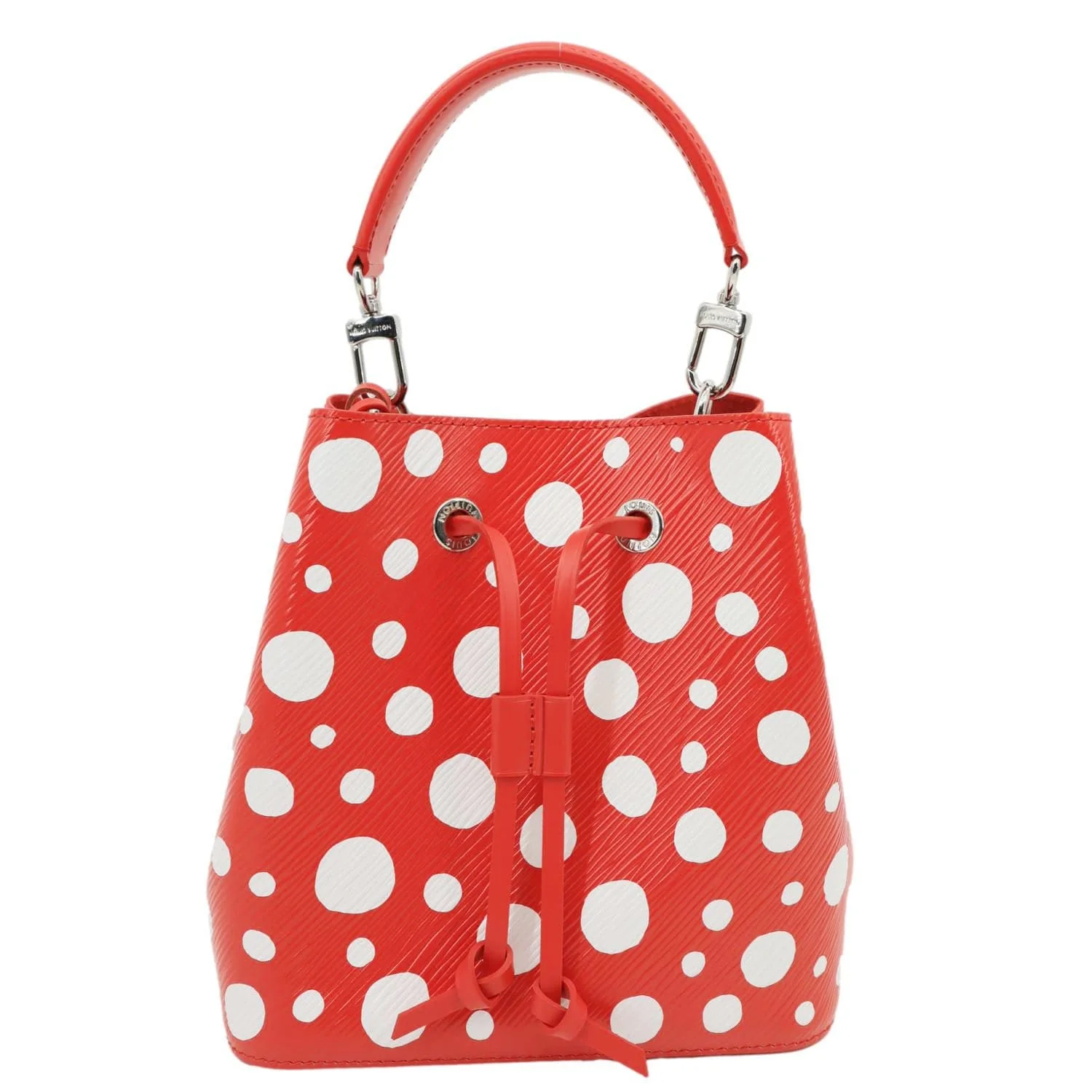 LOUIS VUITTON x Yayoi Kusama NeoNoe BB Epi Leather Shoulder Bag Red - Image 4