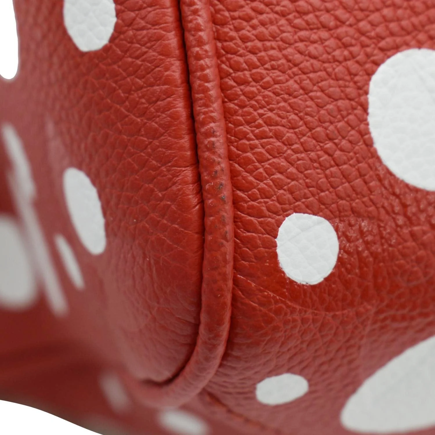 LOUIS VUITTON x YAYOI Kusama Square Overseas Monogram Leather Shoulder Bag Red - Image 11