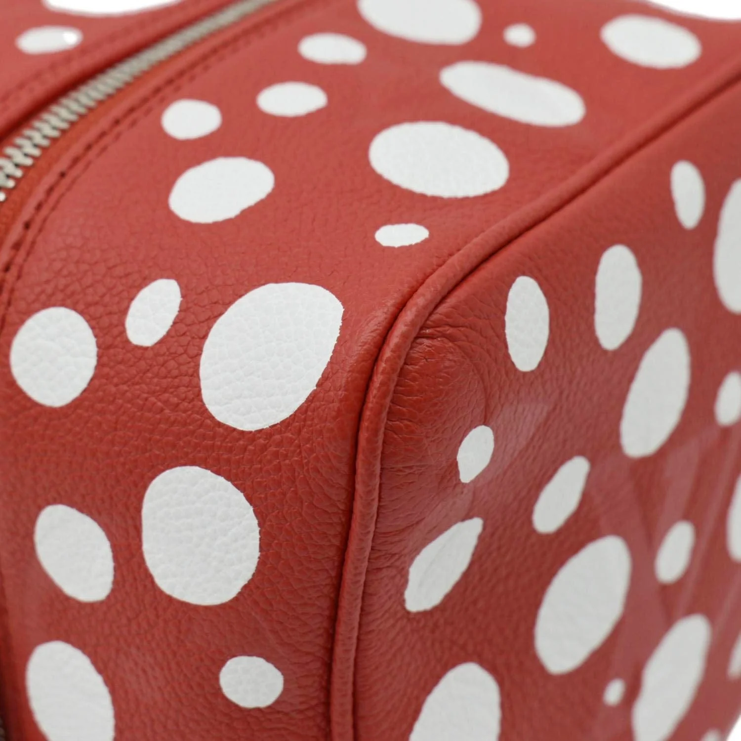 LOUIS VUITTON x YAYOI Kusama Square Overseas Monogram Leather Shoulder Bag Red - Image 9