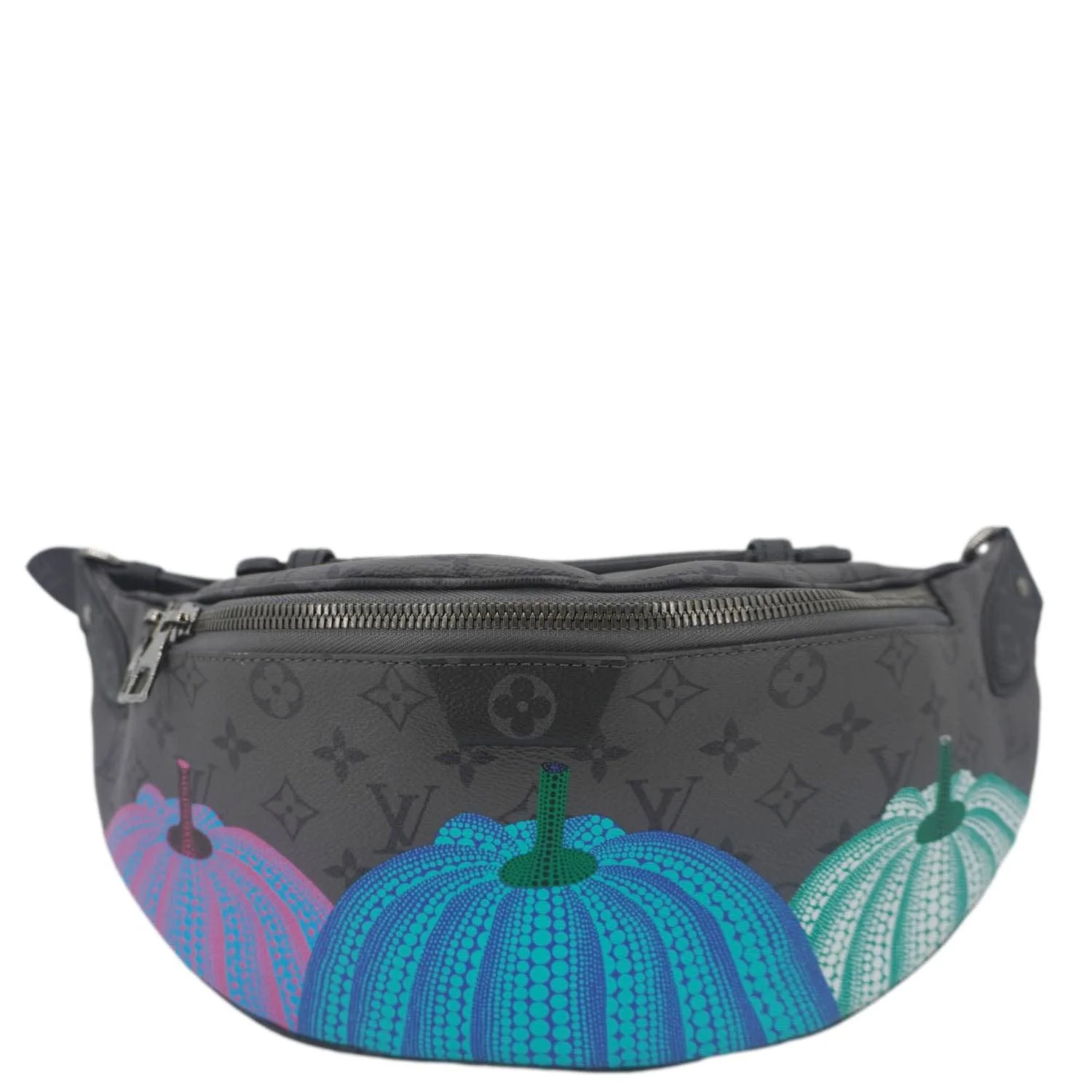 LOUIS VUITTON LV X YK Monogram Reverse Eclipse Pumpkin Canvas Bumbag Gray