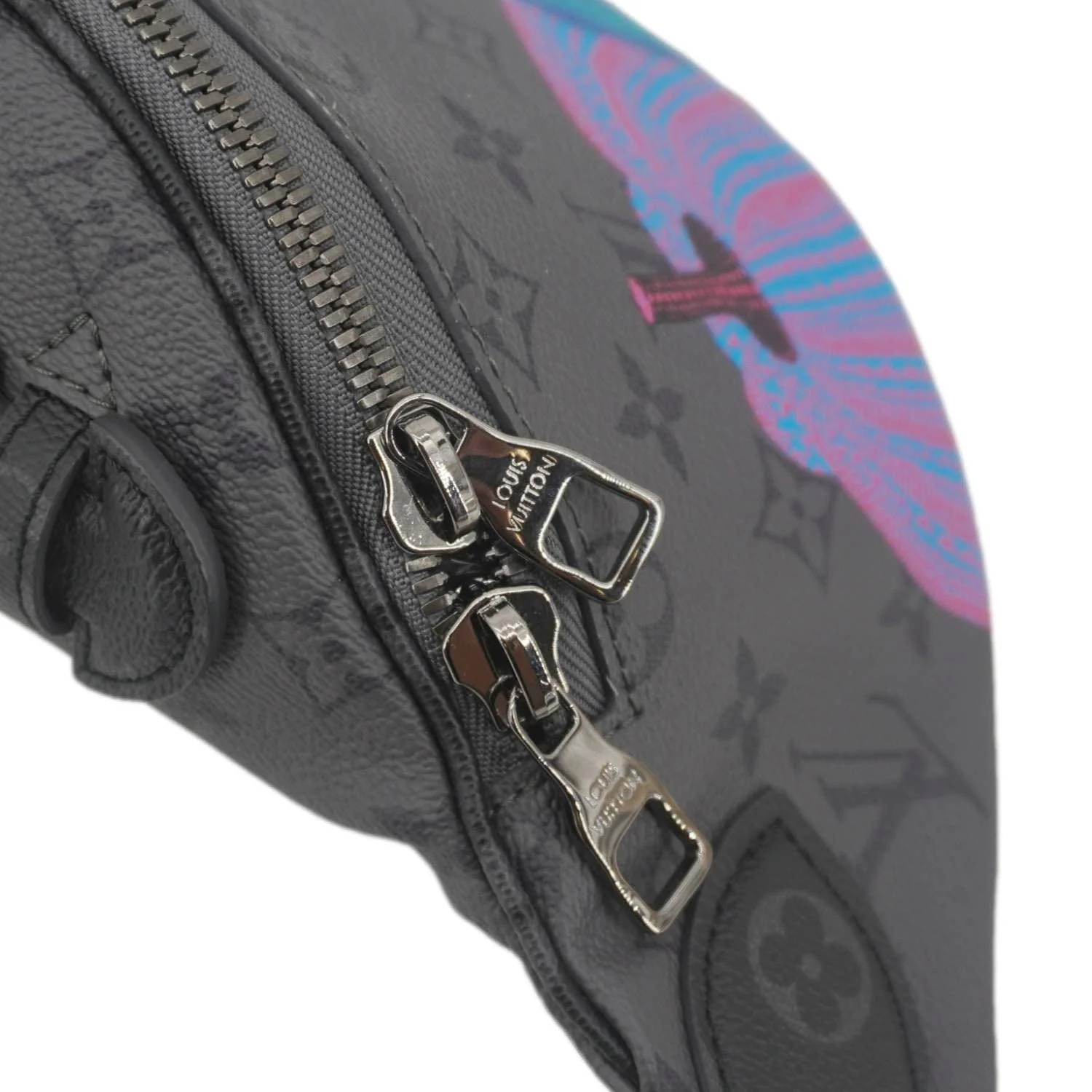 LOUIS VUITTON LV X YK Monogram Reverse Eclipse Pumpkin Canvas Bumbag Gray - Image 10