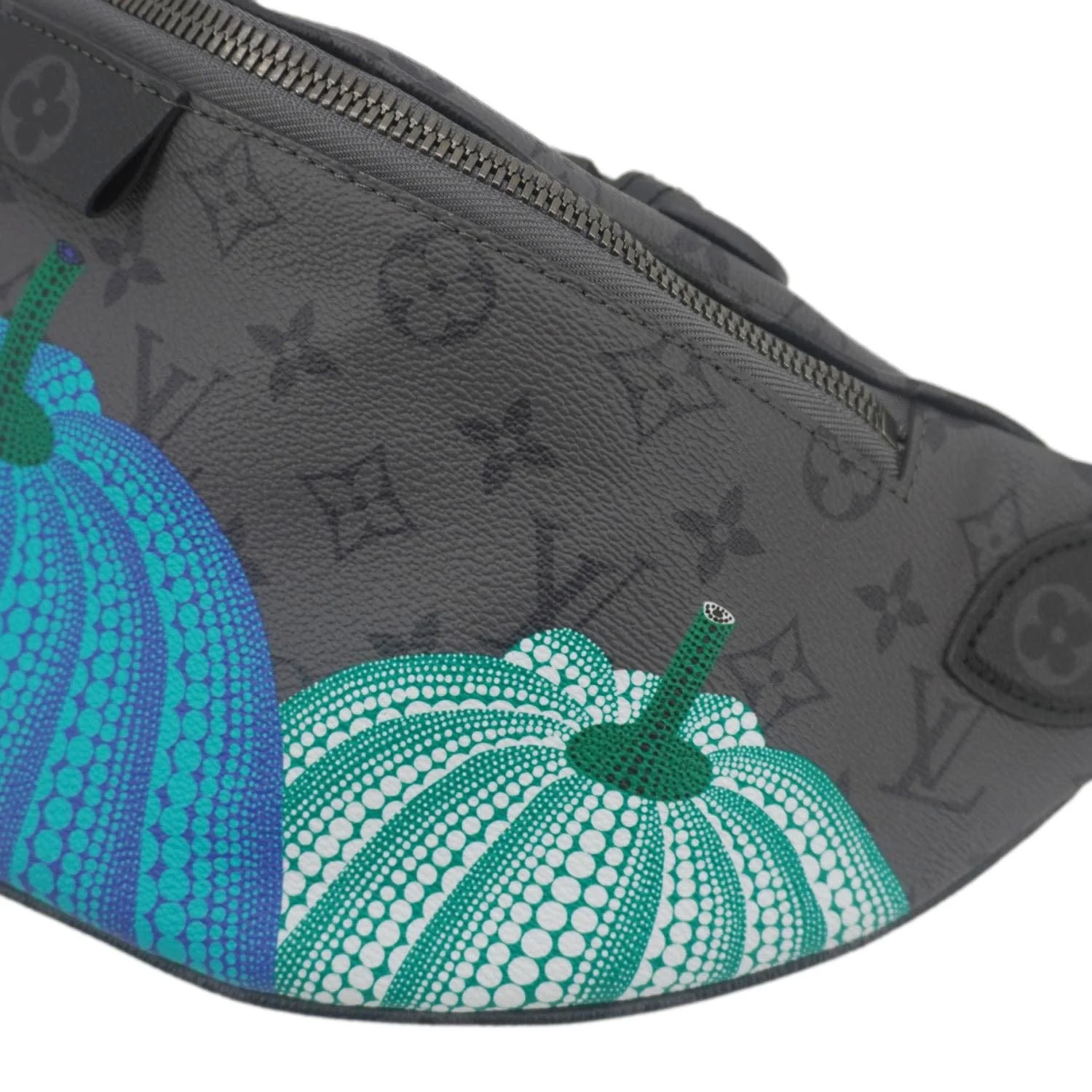 LOUIS VUITTON LV X YK Monogram Reverse Eclipse Pumpkin Canvas Bumbag Gray - Image 11