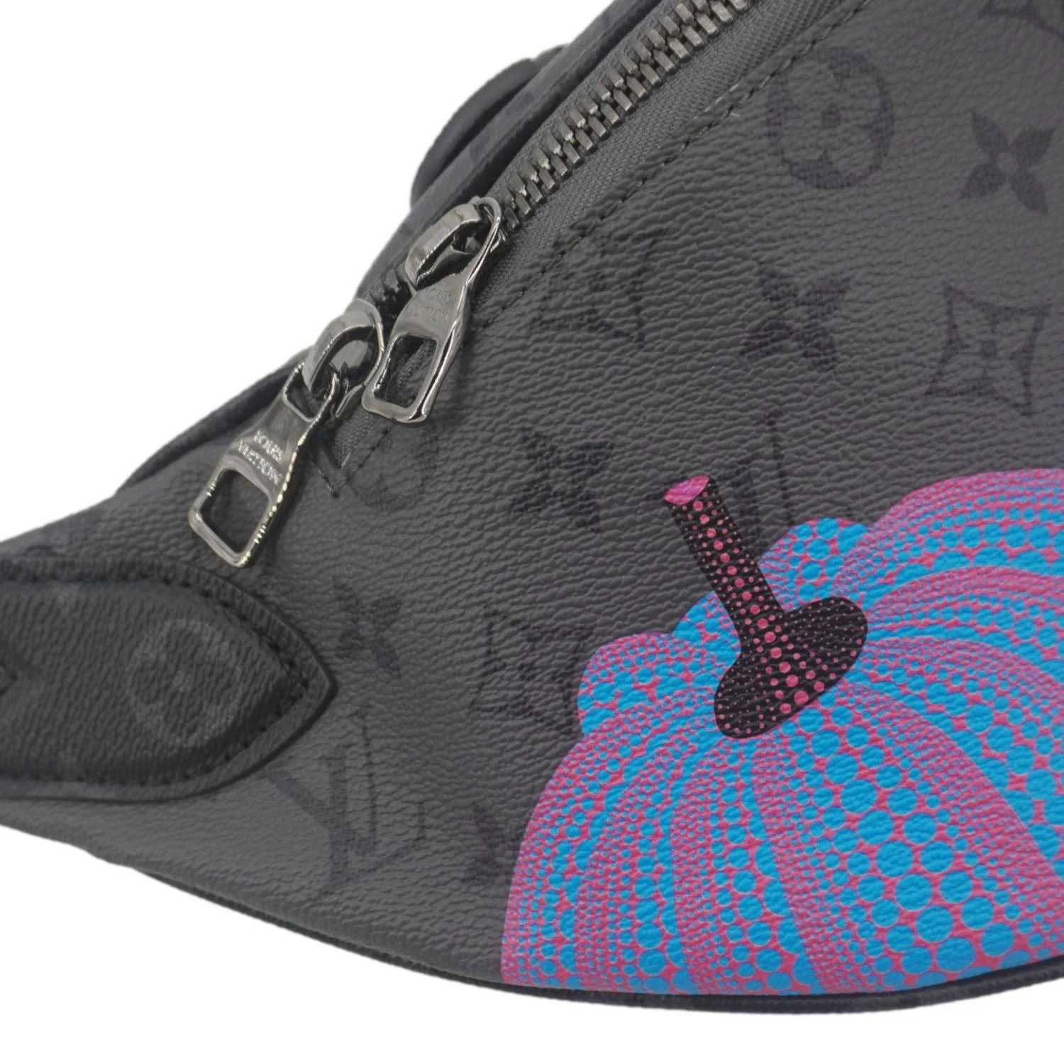 LOUIS VUITTON LV X YK Monogram Reverse Eclipse Pumpkin Canvas Bumbag Gray - Image 12
