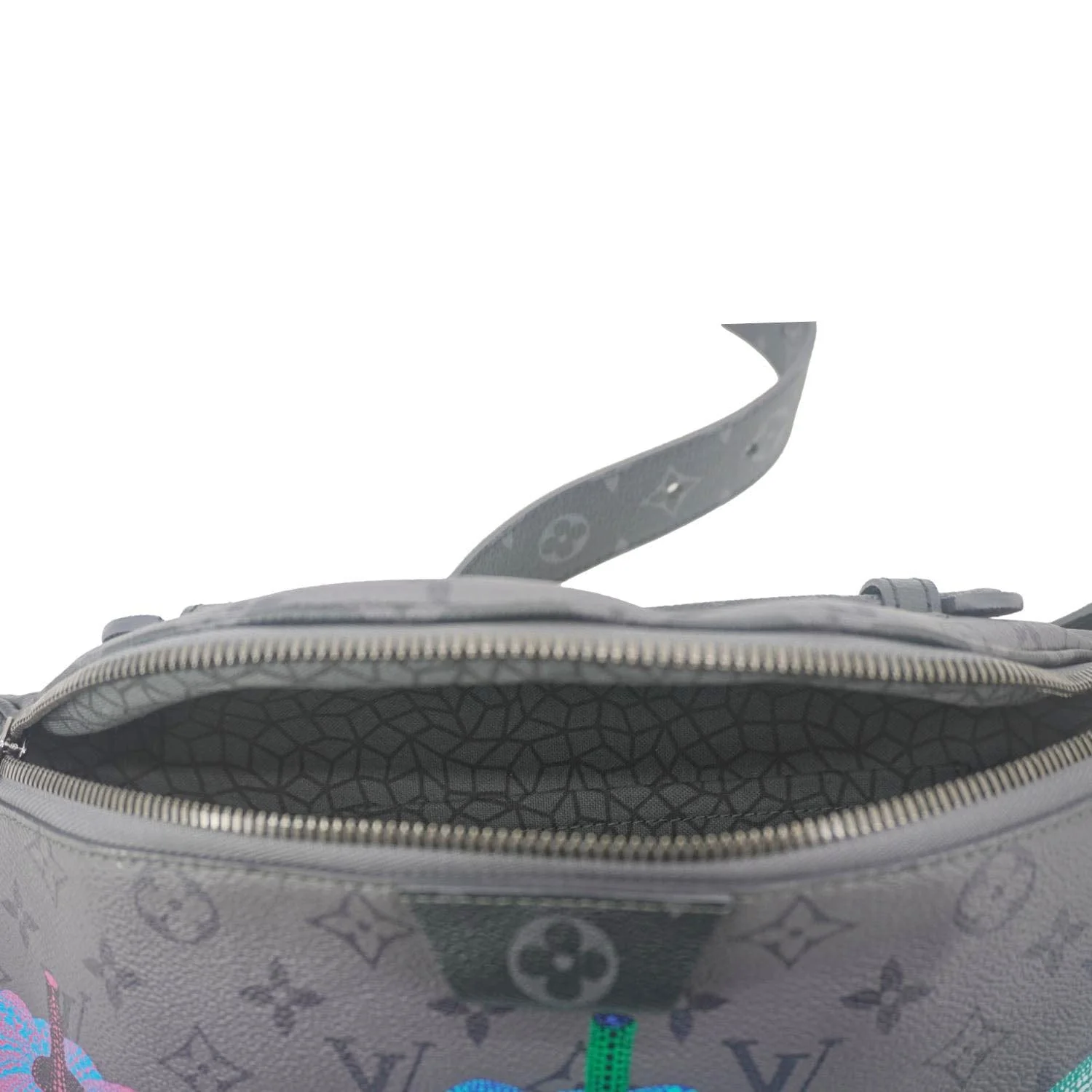 LOUIS VUITTON LV X YK Monogram Reverse Eclipse Pumpkin Canvas Bumbag Gray - Image 14