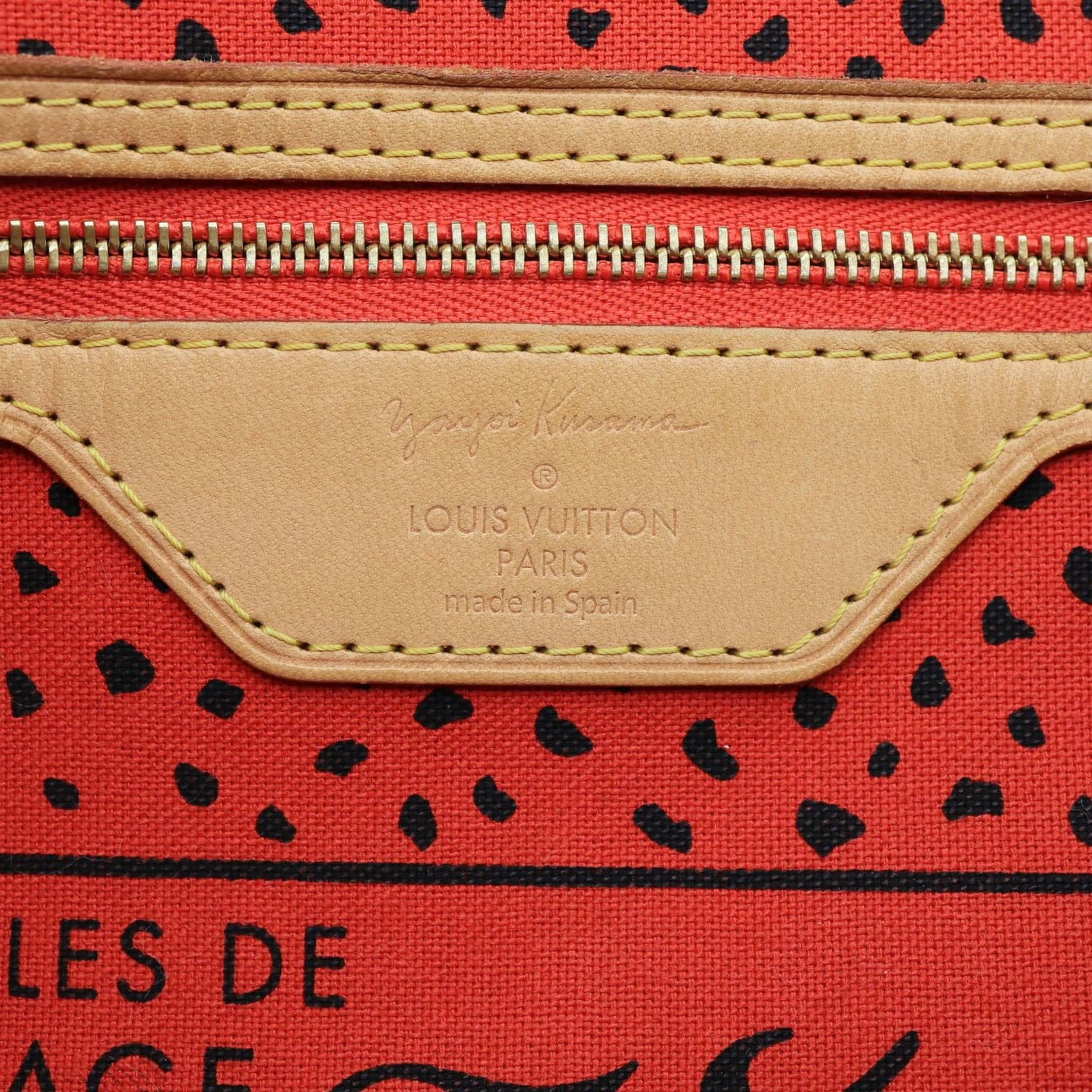 LOUIS VUITTON x Yayoi Kusama Neverfull MM Monogram Waves Tote Bag Red - Image 17