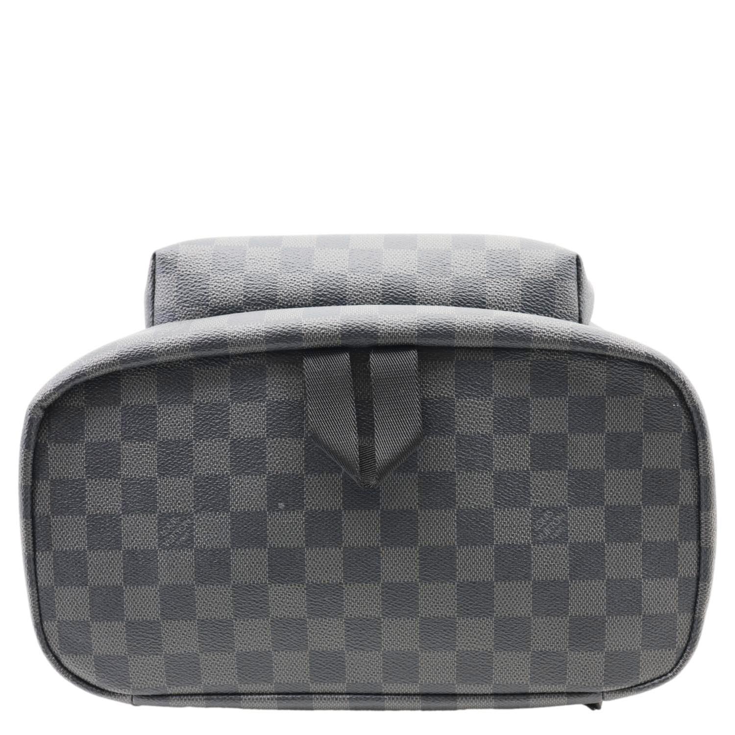 LOUIS VUITTON Zack Damier Graphite Canvas Backpack Bag Black - Image 5