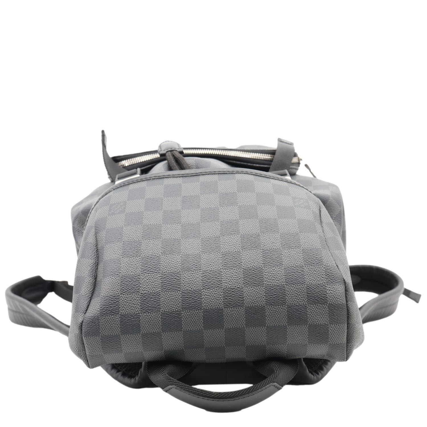 LOUIS VUITTON Zack Damier Graphite Canvas Backpack Bag Black - Image 6