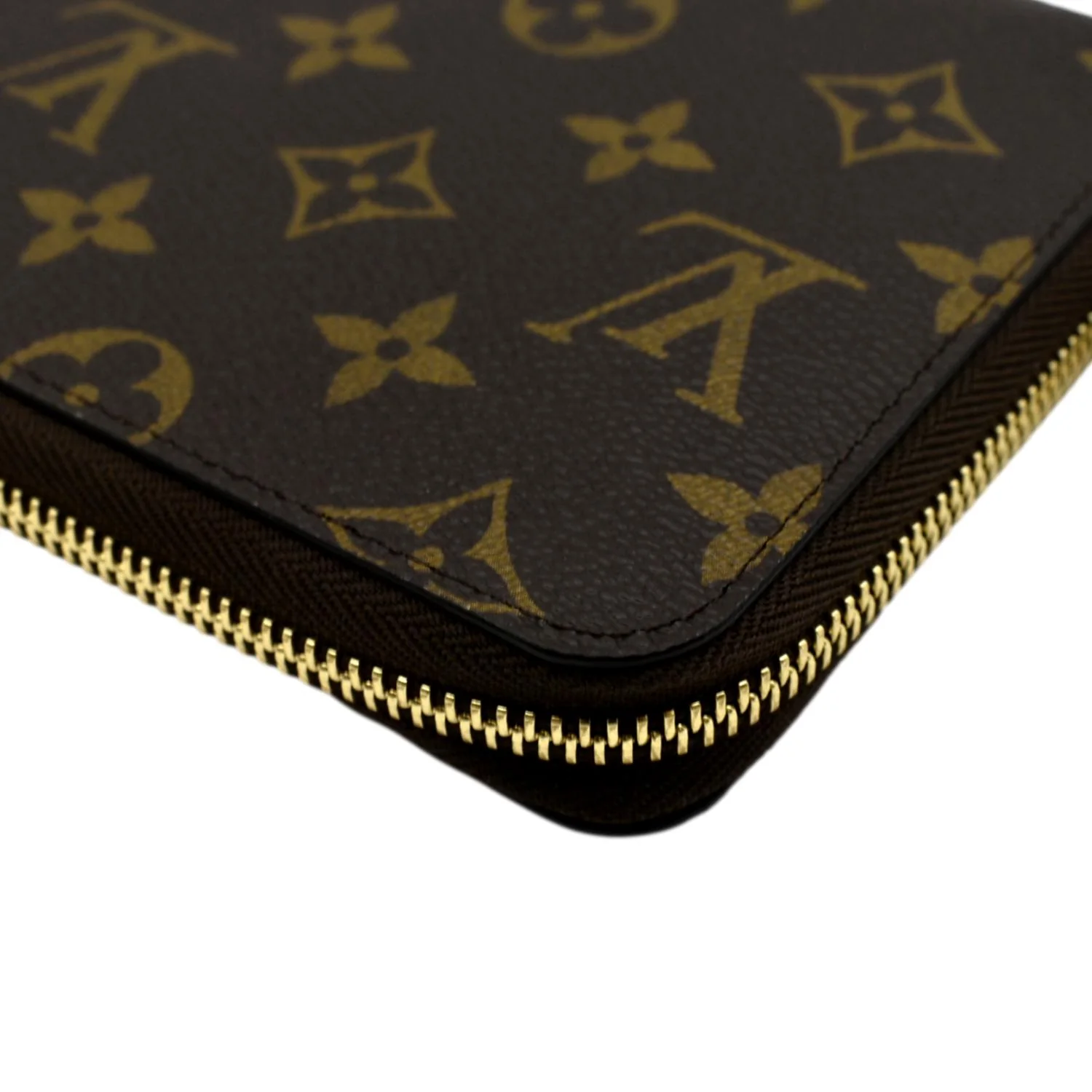 LOUIS VUITTON Zip Around Monogram Canvas Wallet Brown - Image 5