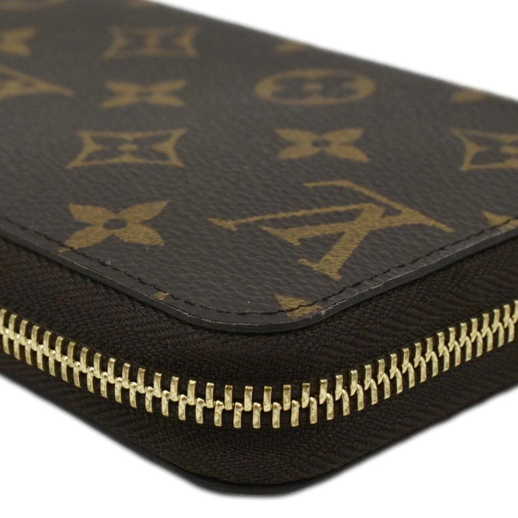 LOUIS VUITTON Zip Around Monogram Canvas Wallet Rose Ballerine - Image 7
