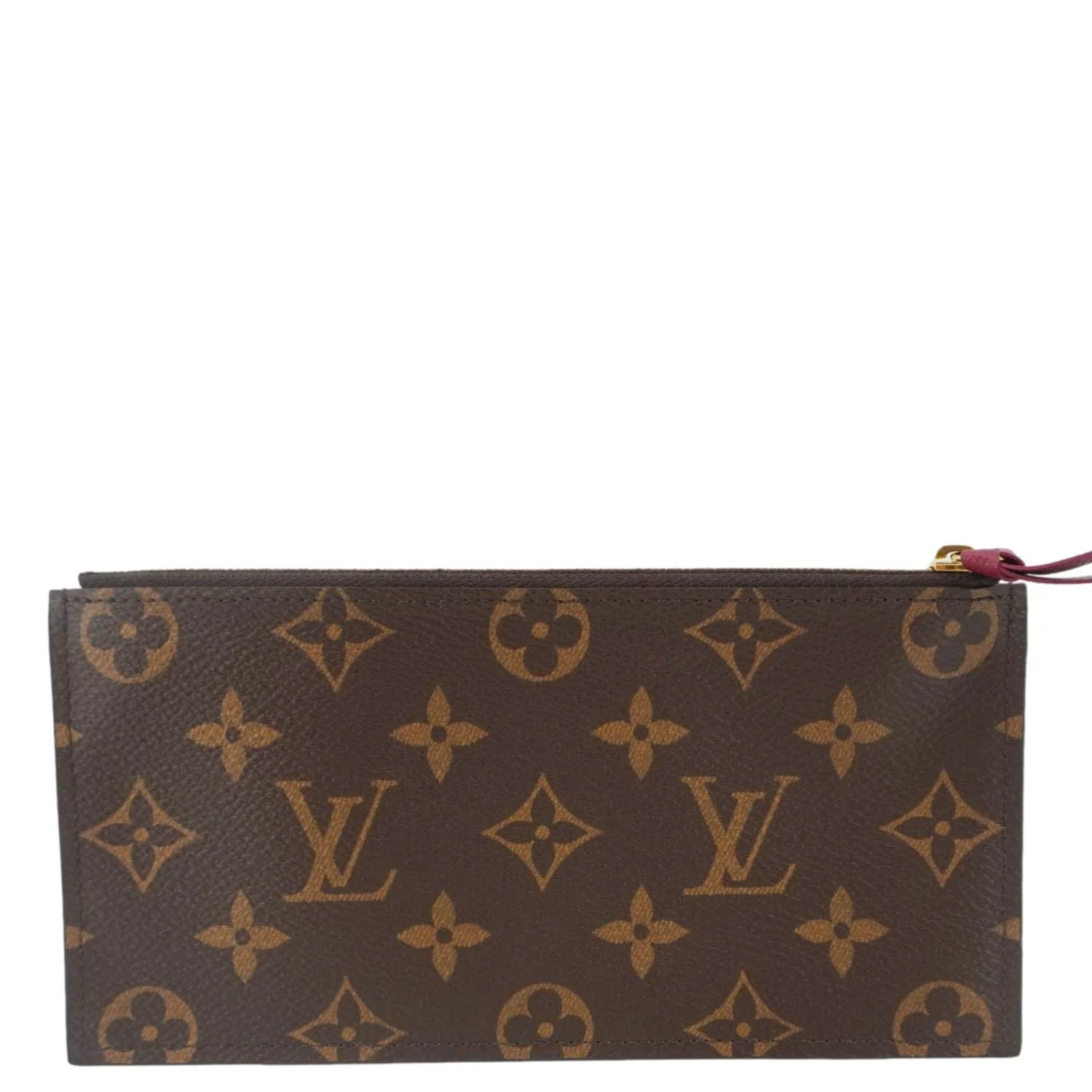LOUIS VUITTON Felicie Zippered Monogram Canvas Insert Pouch Brown - Image 3