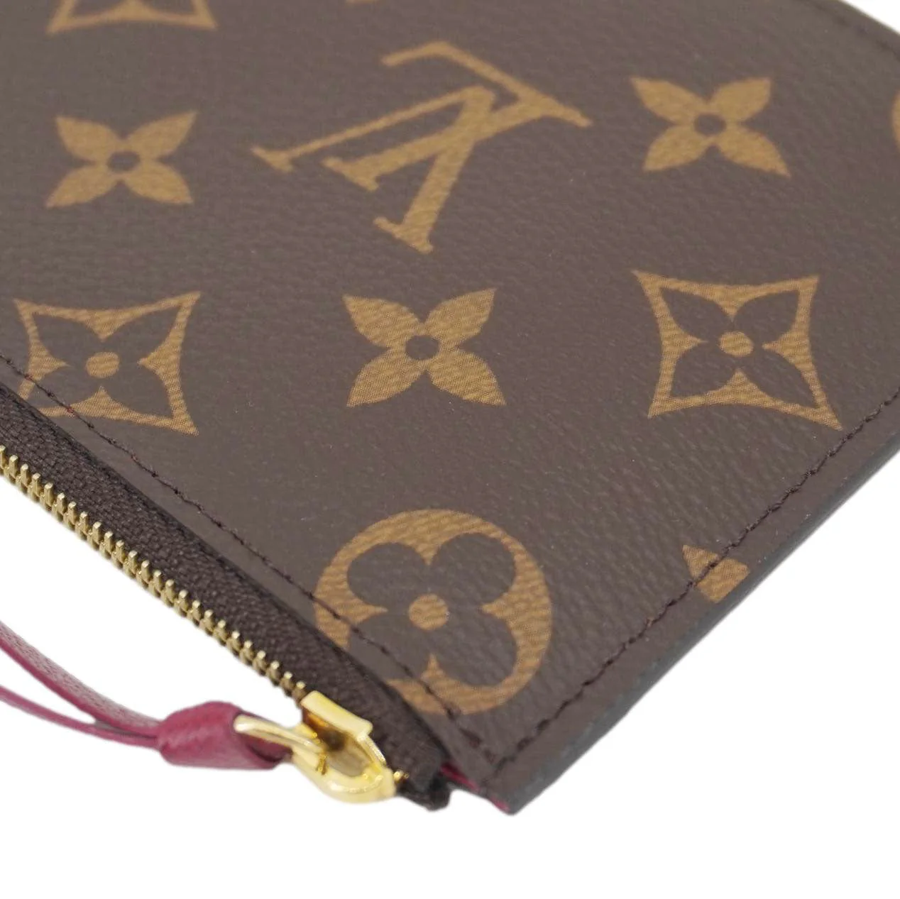 LOUIS VUITTON Felicie Zippered Monogram Canvas Insert Pouch Brown - Image 7