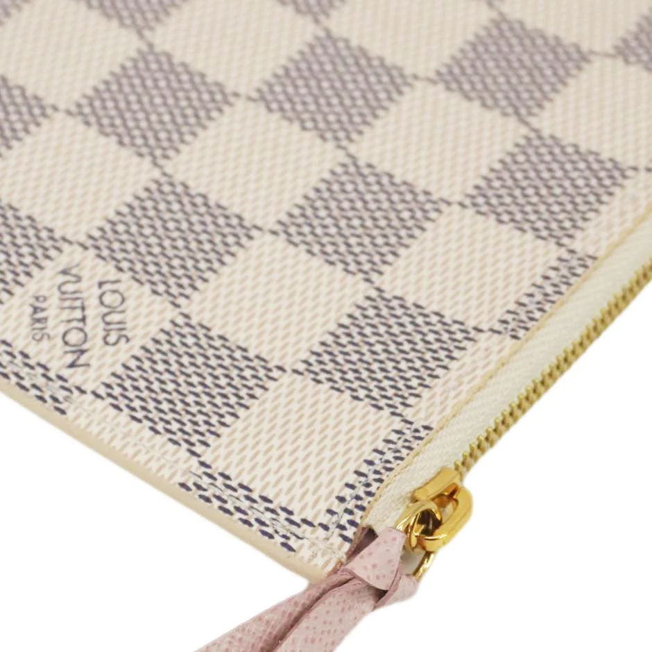 LOUIS VUITTON Felicie Zippered Damier Azur Insert Pouch Rose Ballerine - Image 6