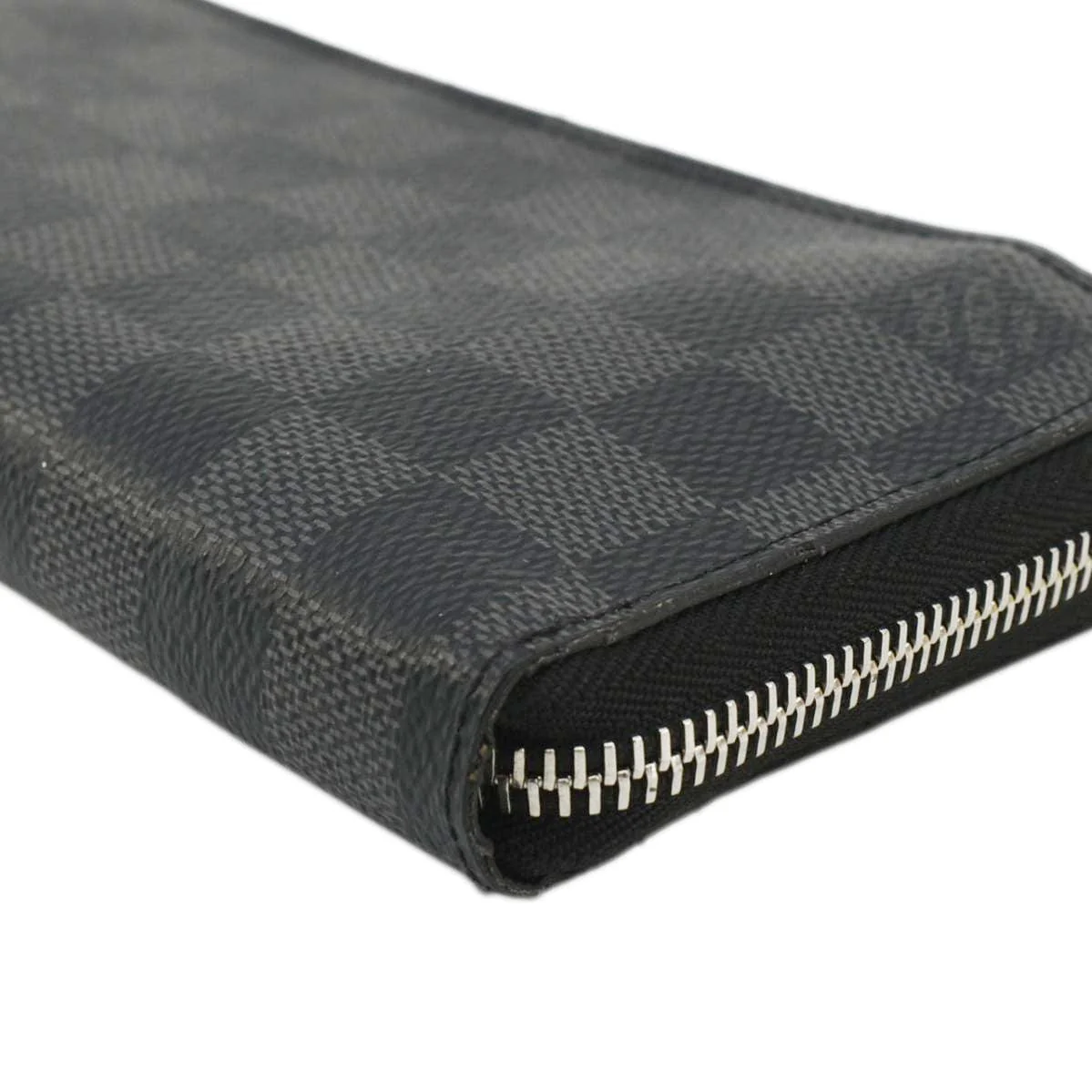 LOUIS VUITTON Damier Graphite Vertical Zippy Wallet Black - Image 7