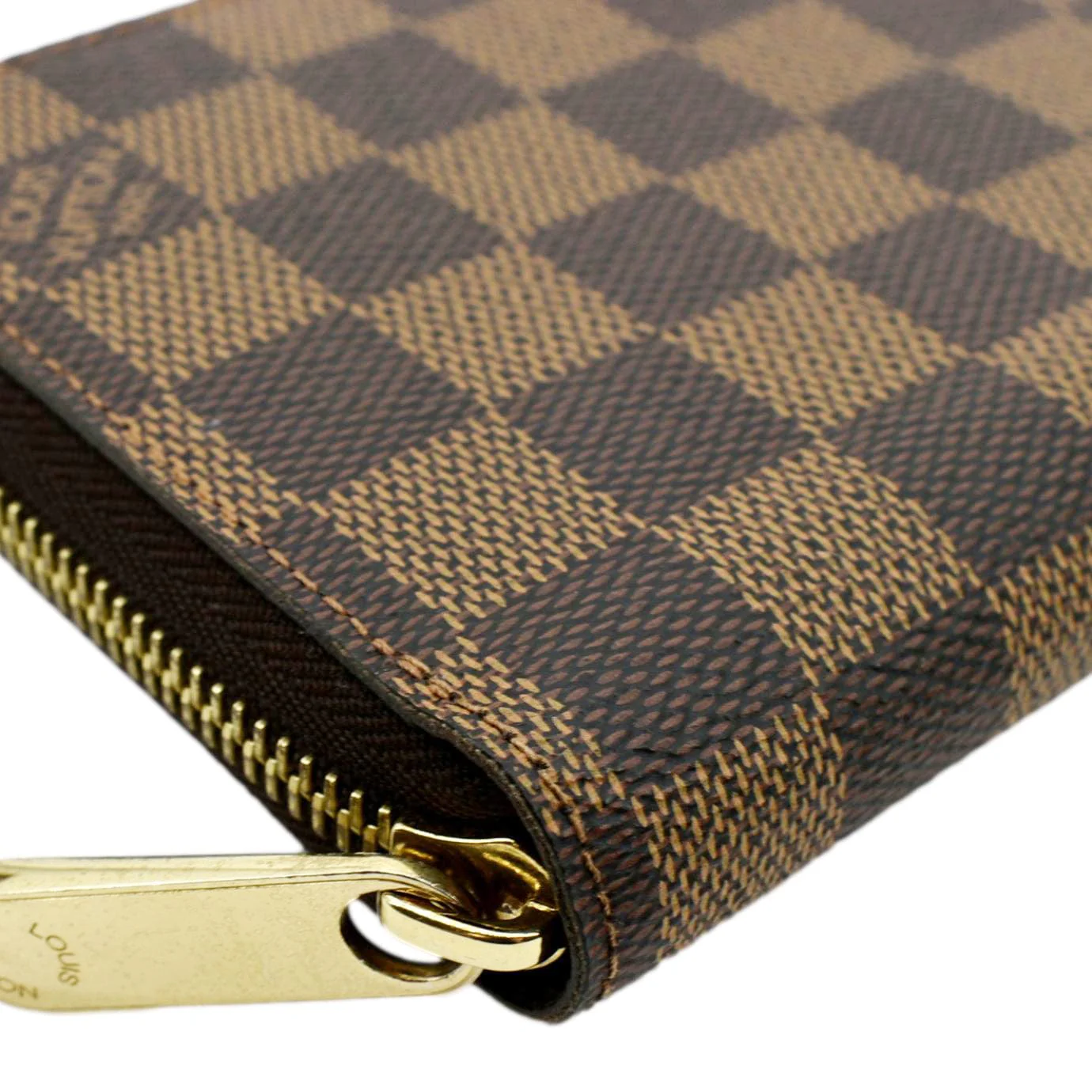 LOUIS VUITTON Clemence Damier Ebene Zippy Wallet Brown - Image 6
