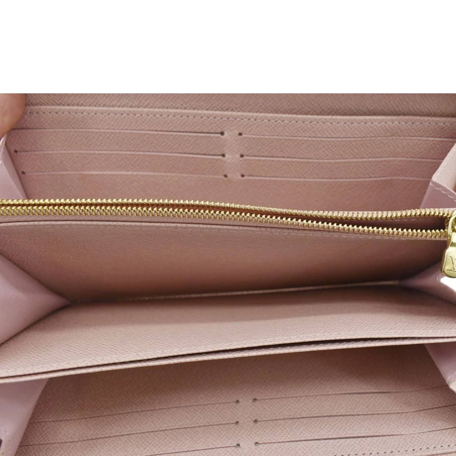 LOUIS VUITTON Damier Azur Zippy Wallet Rose ballerine - Image 10