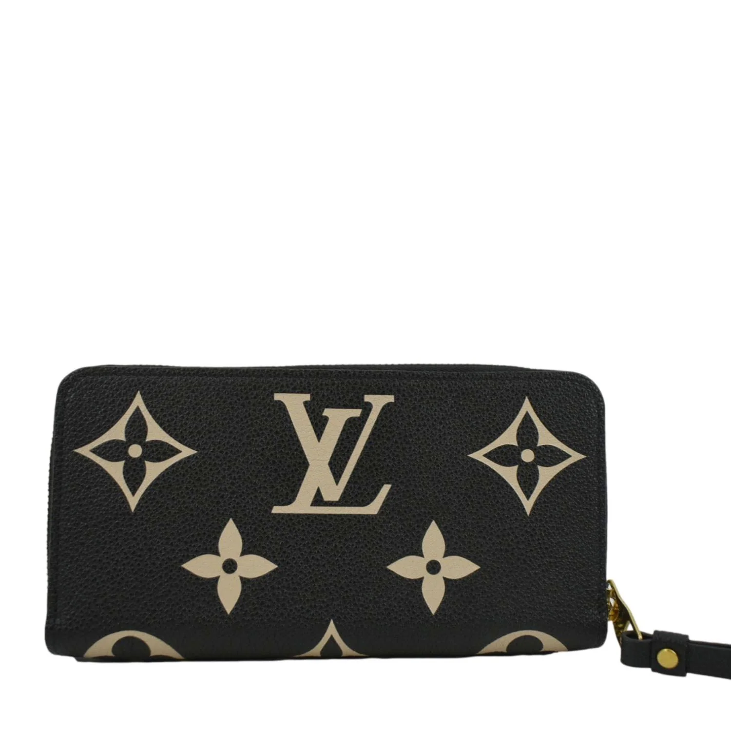 LOUIS VUITTON Bicolor Monogram Empreinte Leather Zippy Wallet Black - Image 3