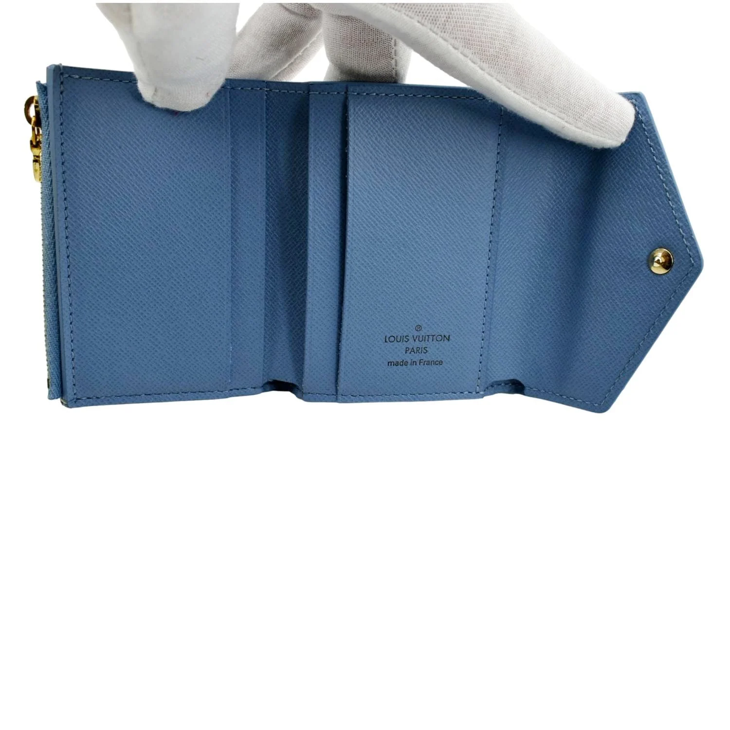 LOUIS VUITTON Zoe Damier Azur Wallet Light Blue - Image 9