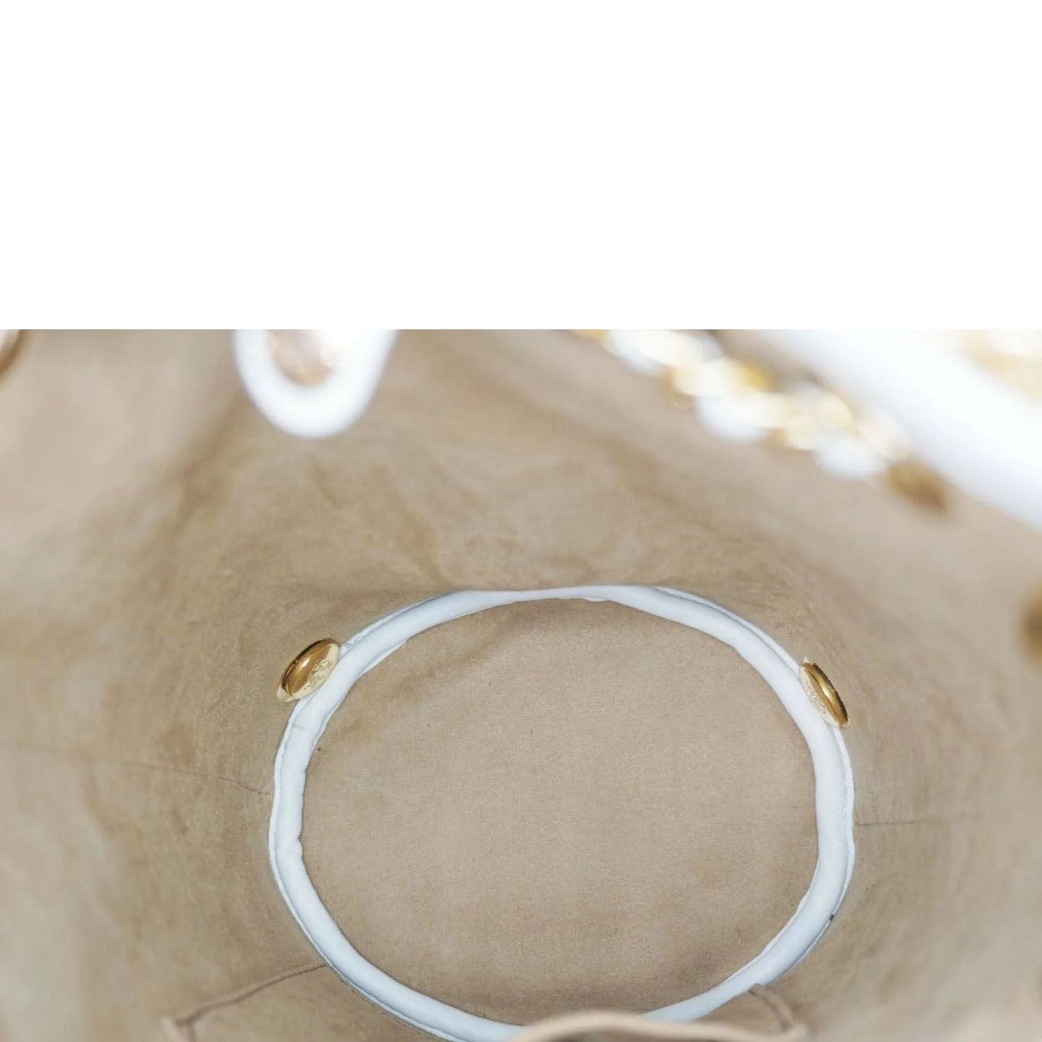 MCM Aren Mini Visetos Canvas Chain Backpack White - Image 10
