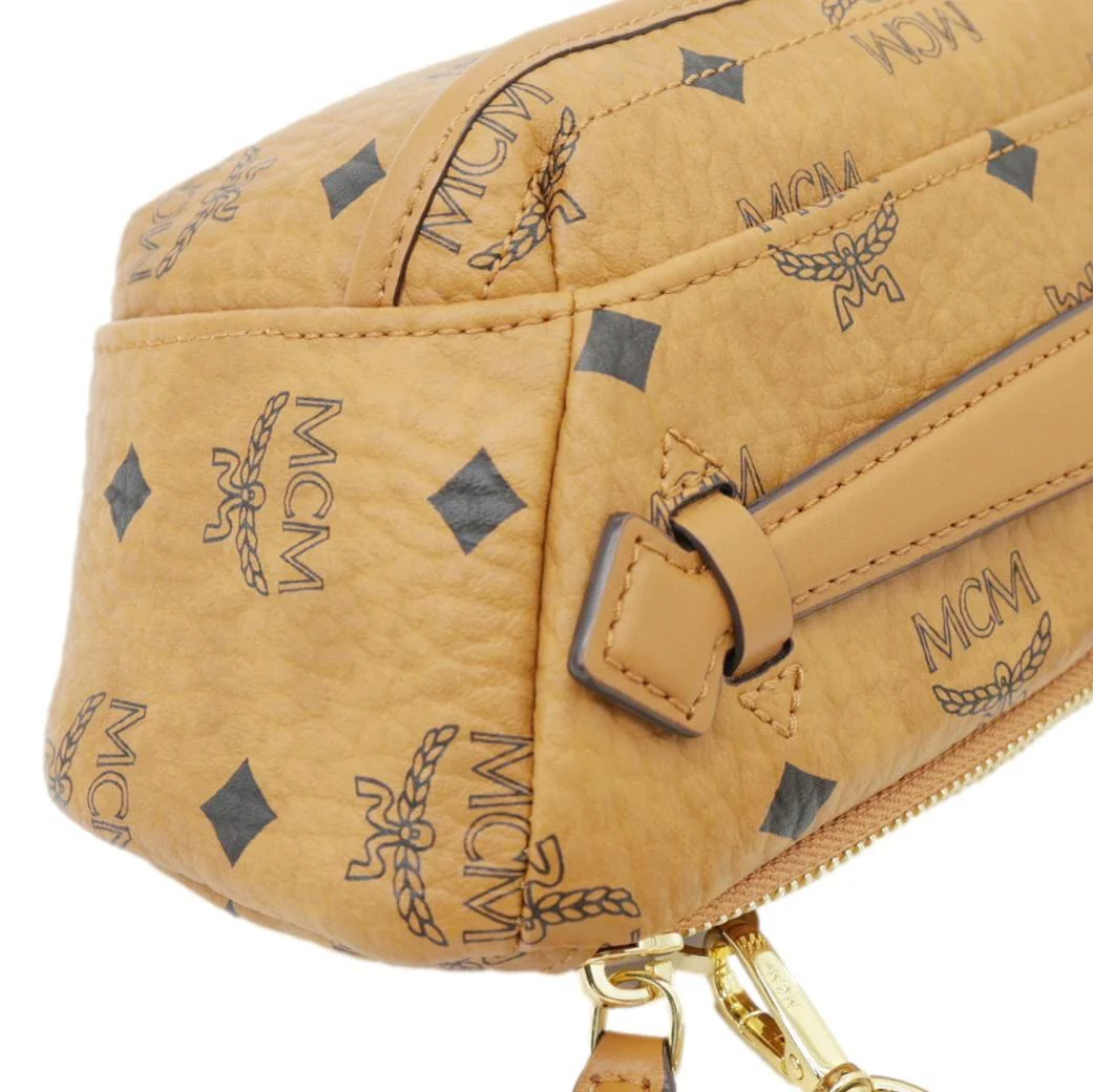 MCM Monogram Visetos Coated Canvas Bumbag Cognac - Image 8