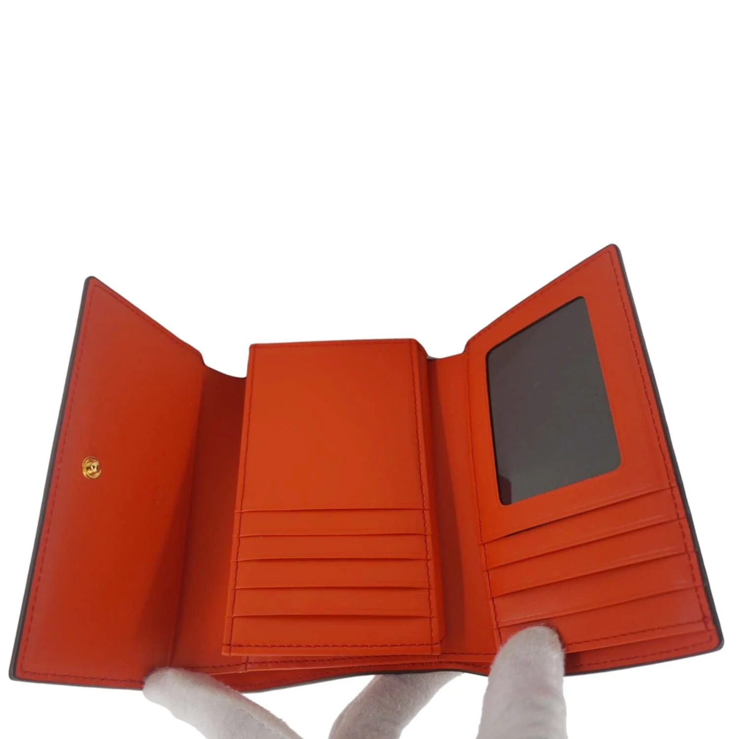 MCM Leather Compact Wallet Red - Image 11