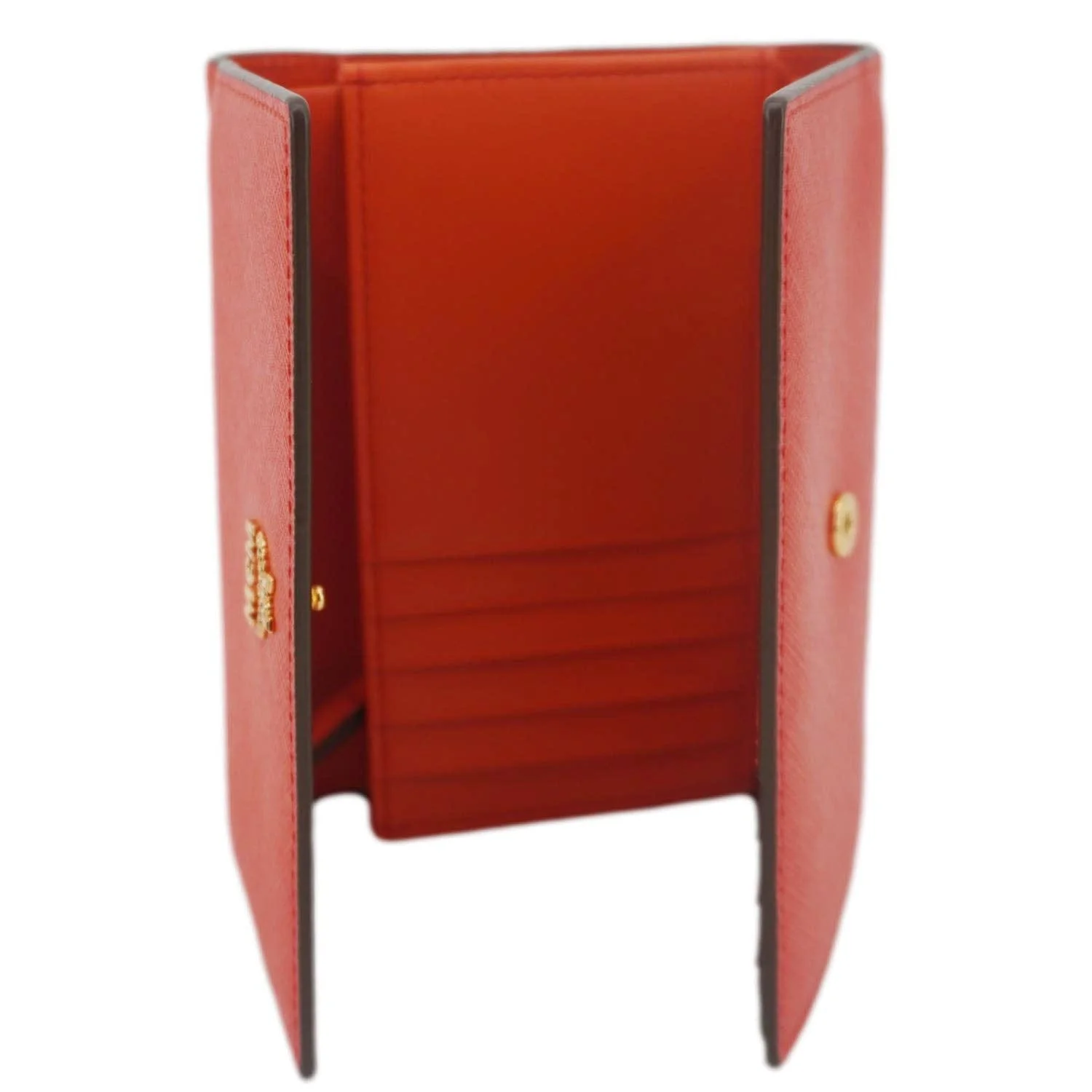 MCM Leather Compact Wallet Red - Image 12