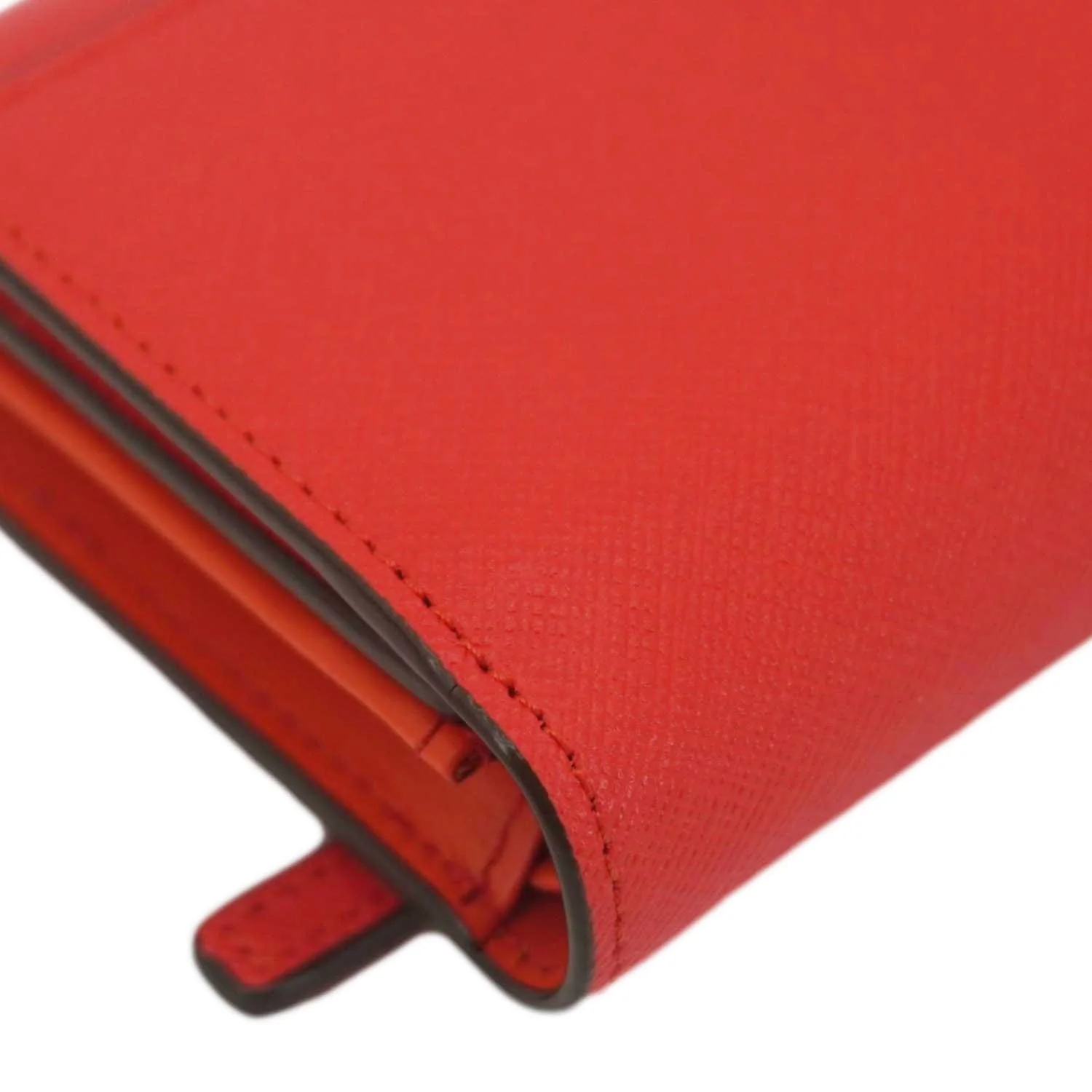 MCM Leather Compact Wallet Red - Image 6
