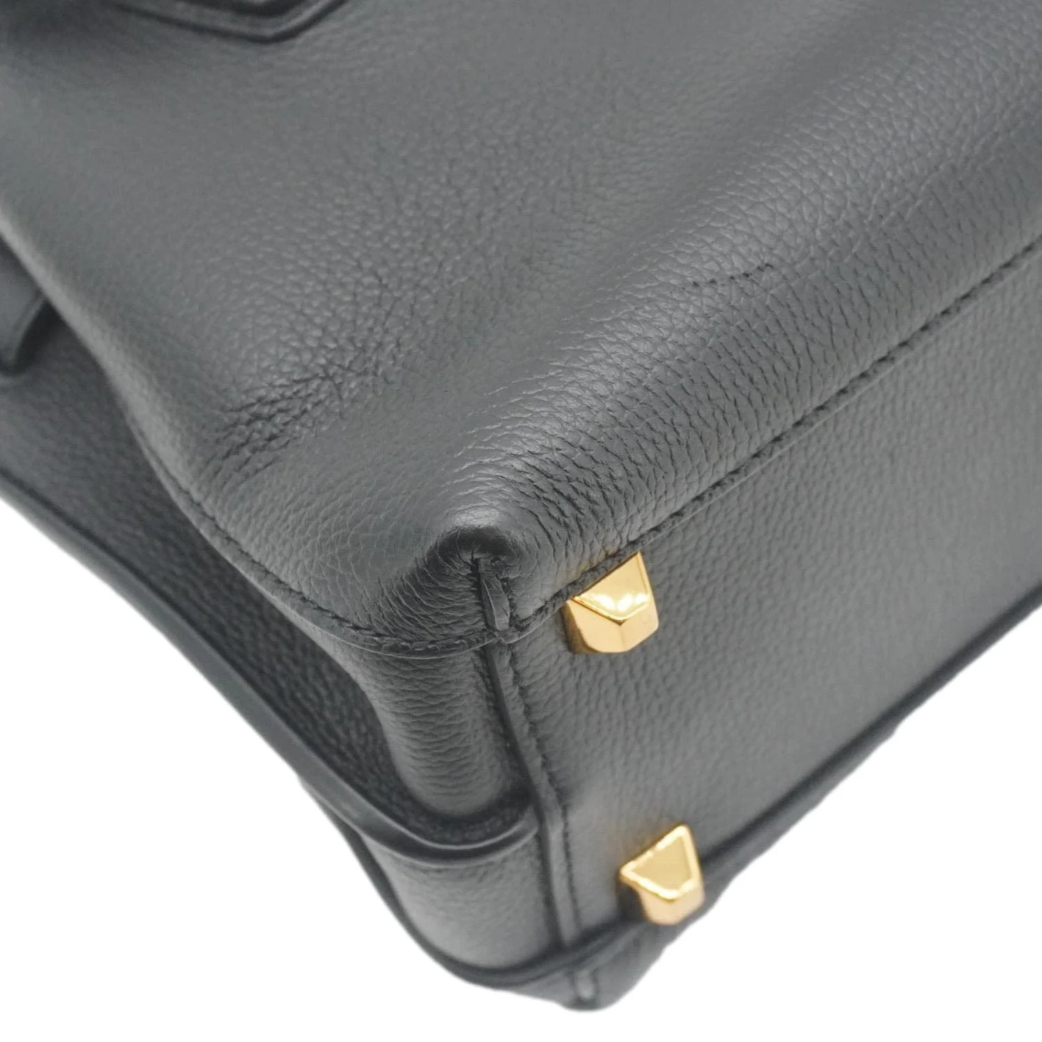 MCM Milla Mini Grained Calfskin Leather Tote Shoulder Bag Black - Image 10