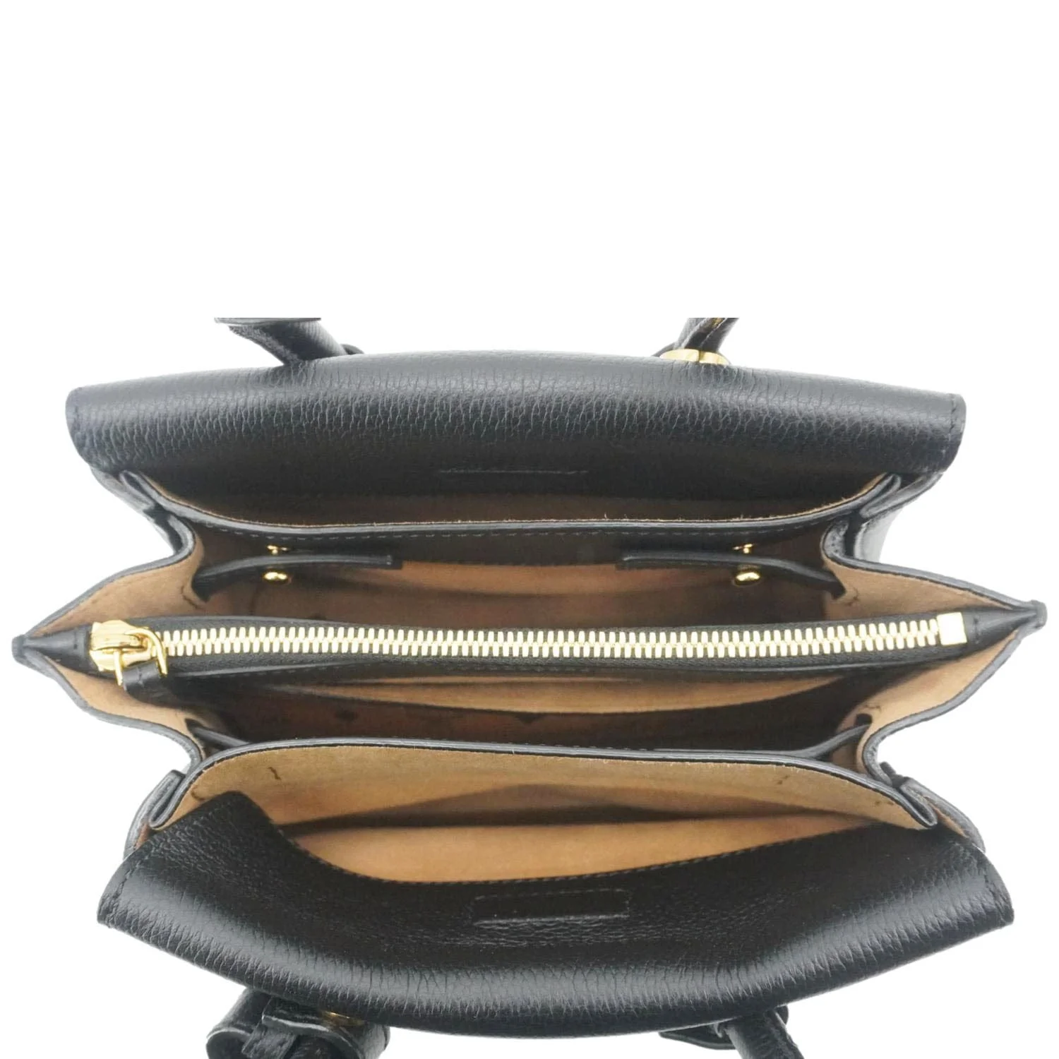MCM Milla Mini Grained Calfskin Leather Tote Shoulder Bag Black - Image 14