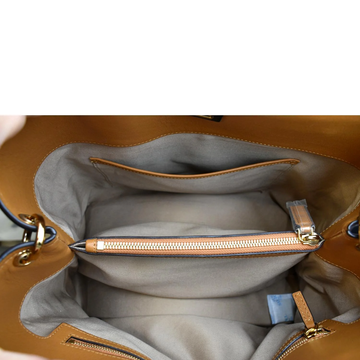 MCM Large Essential Visetos Monogram Print Tote Bag Cognac - Image 10