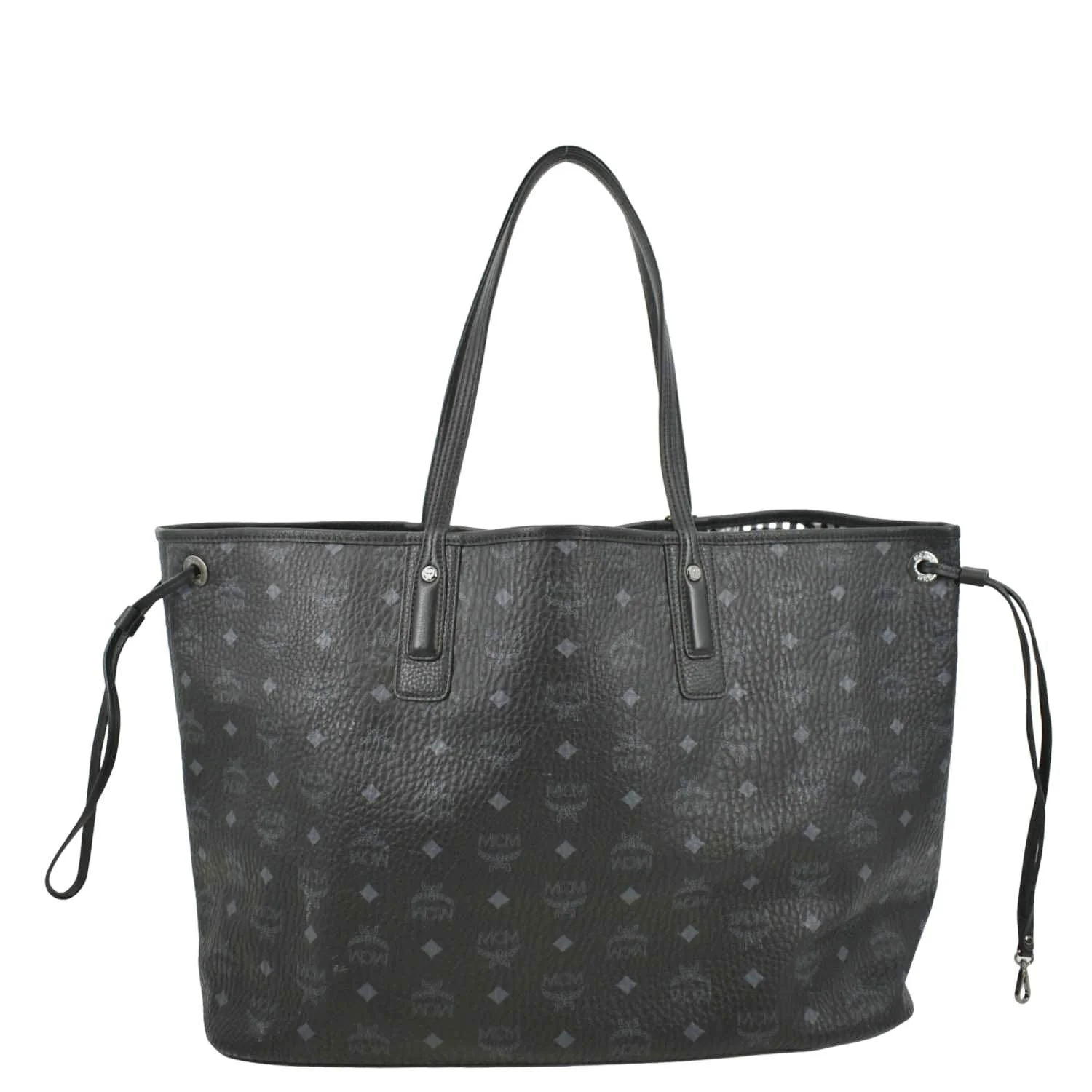 MCM Reversible Liz Large Visetos Canvas Shopper Tote Bag Black - Image 3