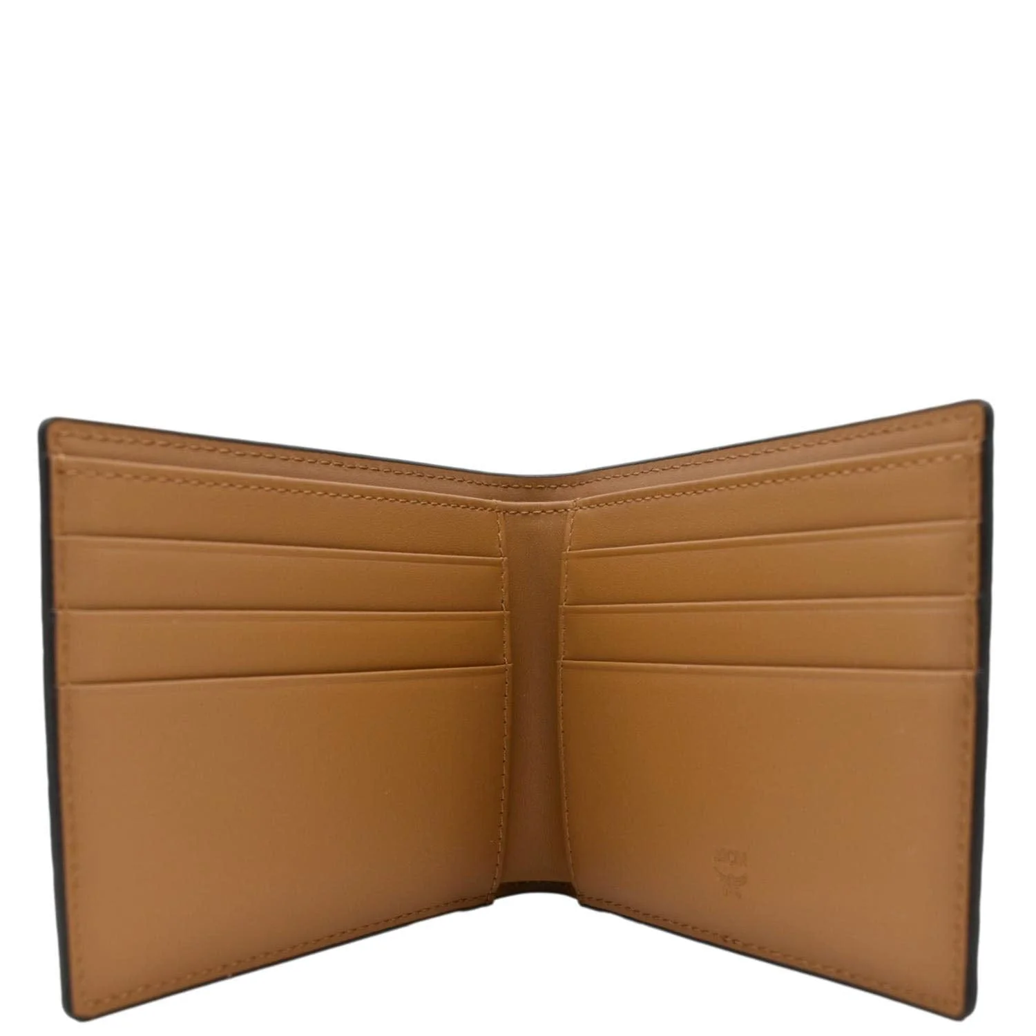 MCM Bifold Small Visetos Leather Wallet Cognac - Image 11