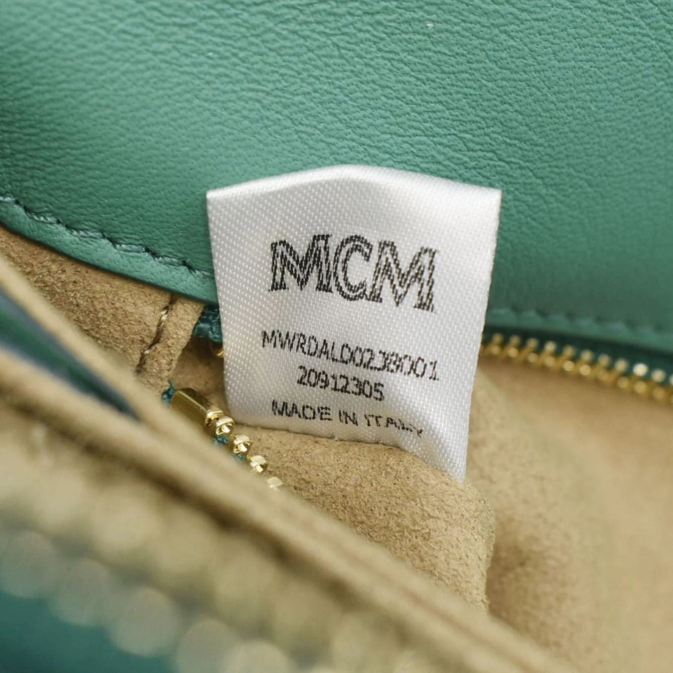 MCM Travia Small Spanish Calf Leather Shoulder Bag Green - Image 16