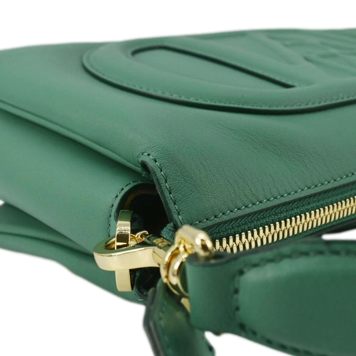 MCM Travia Small Spanish Calf Leather Shoulder Bag Green - Image 7
