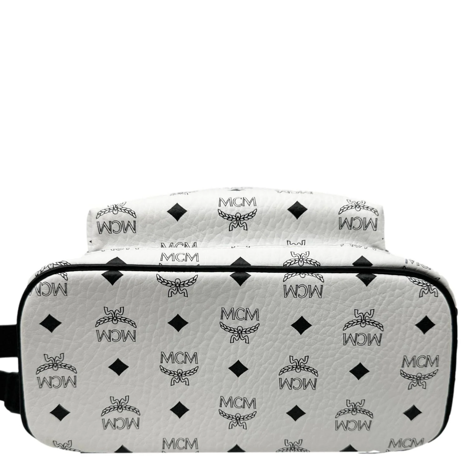 MCM Stark Visetos Canvas Backpack White - Image 12