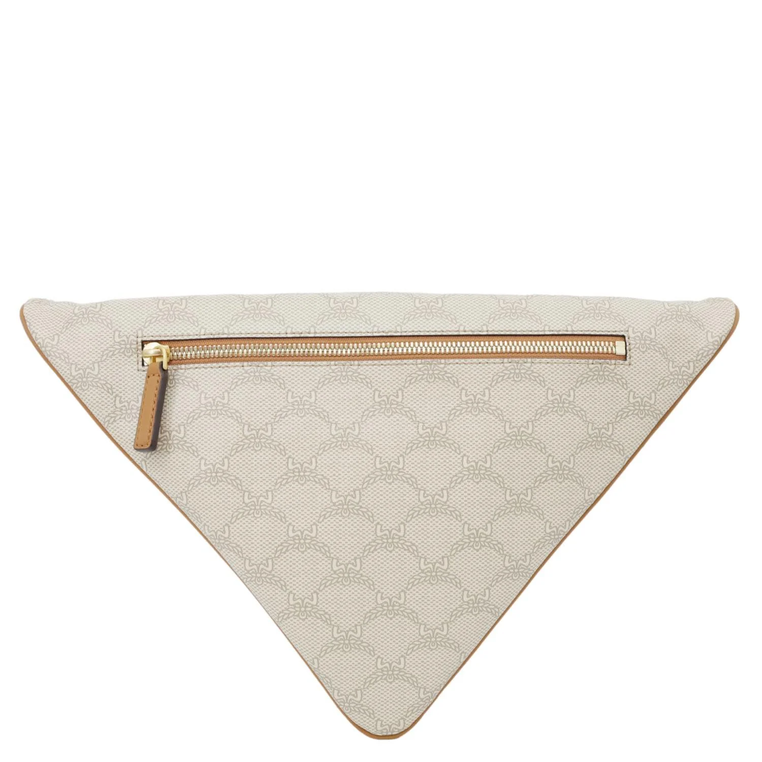 MCM Triangle Lauretos Visetos Canvas Pouch Shoulder Bag Beige - Image 4