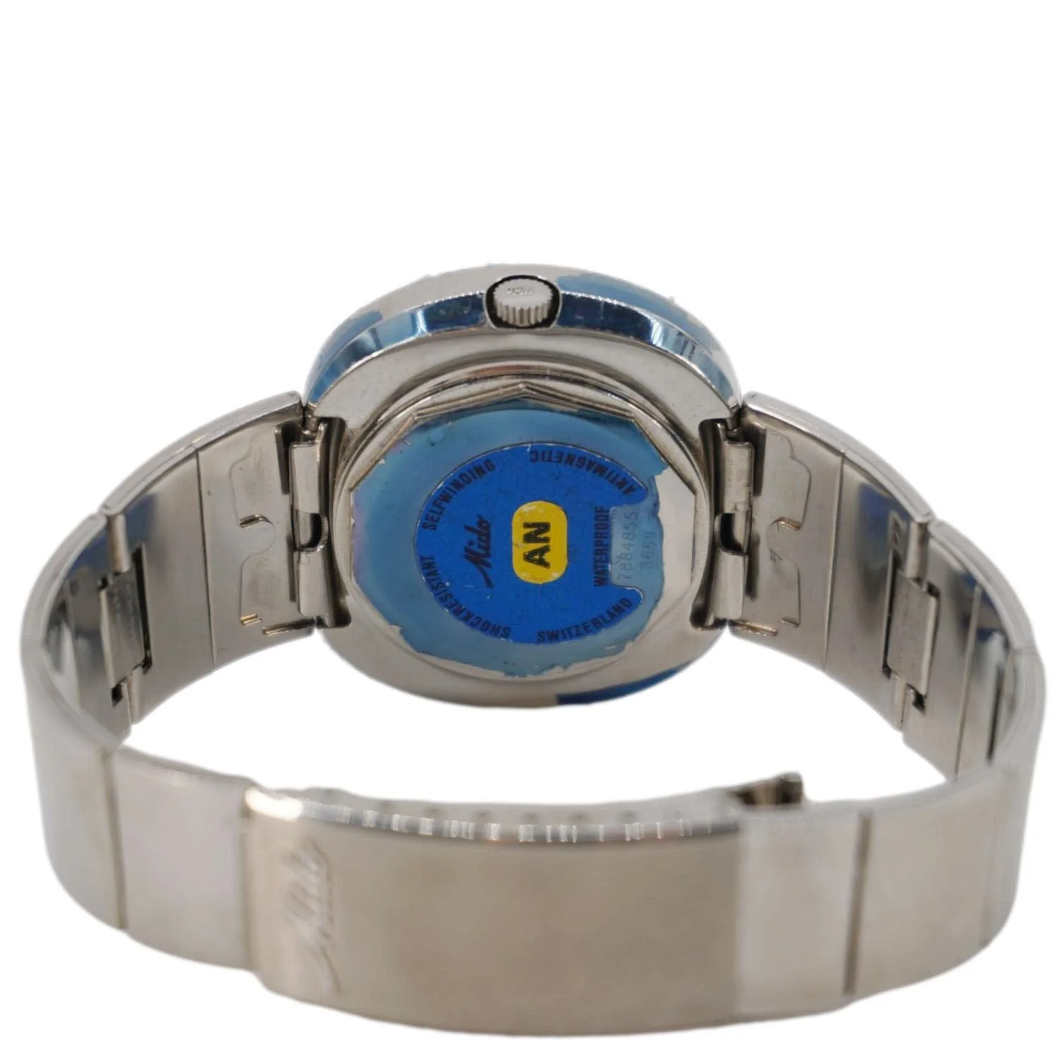 MIDO Commander 1970 Day Date Men's Stainless Steel Watch Blue Dial 41MM - Image 5