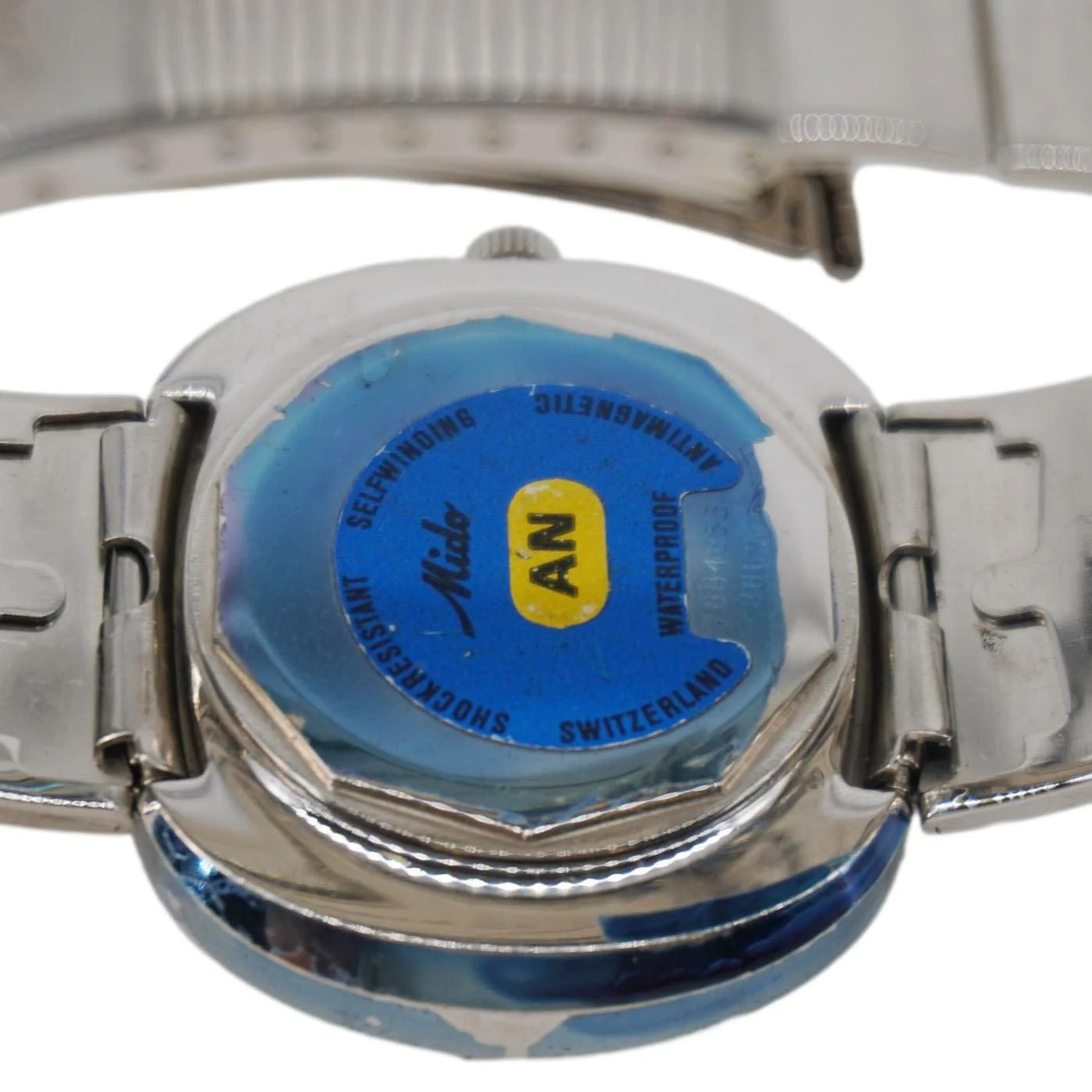 MIDO Commander 1970 Day Date Men's Stainless Steel Watch Blue Dial 41MM - Image 7