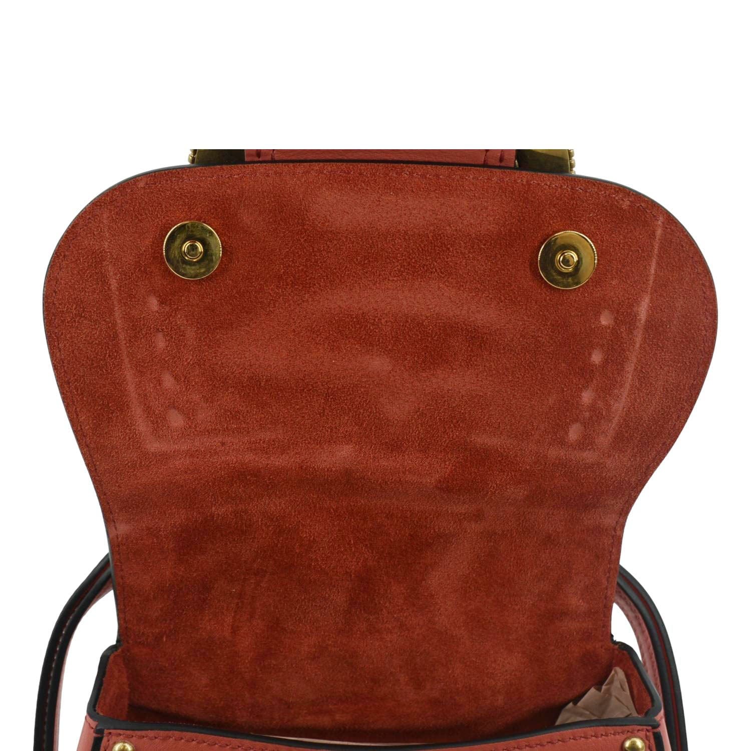 MIU MIU Madras Dahlia Leather Shoulder Bag Orange - Image 10