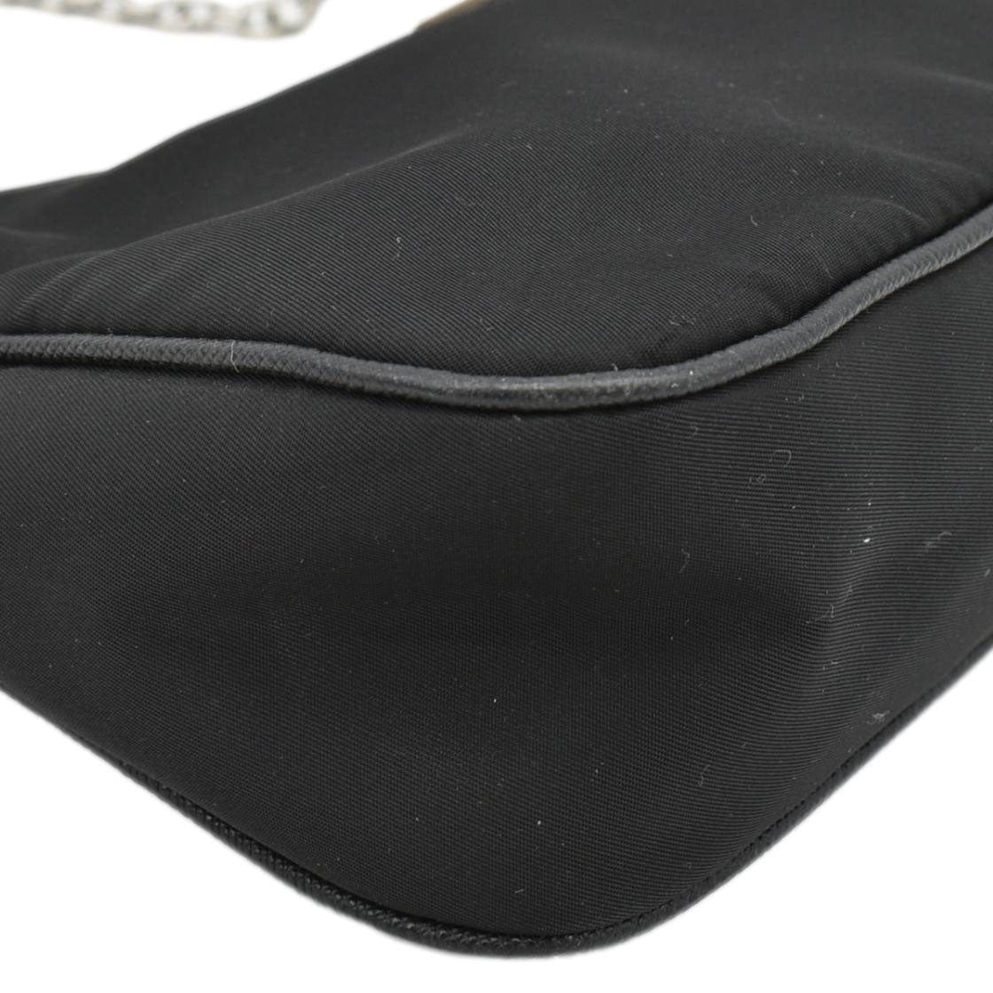 PRADA Re-Edition 2005 Re-Nylon Shoulder Bag Black - Image 9