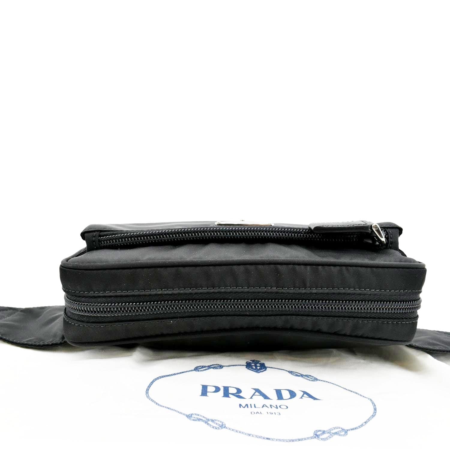 PRADA Tessuto Nylon Belt Bag Black - Image 5