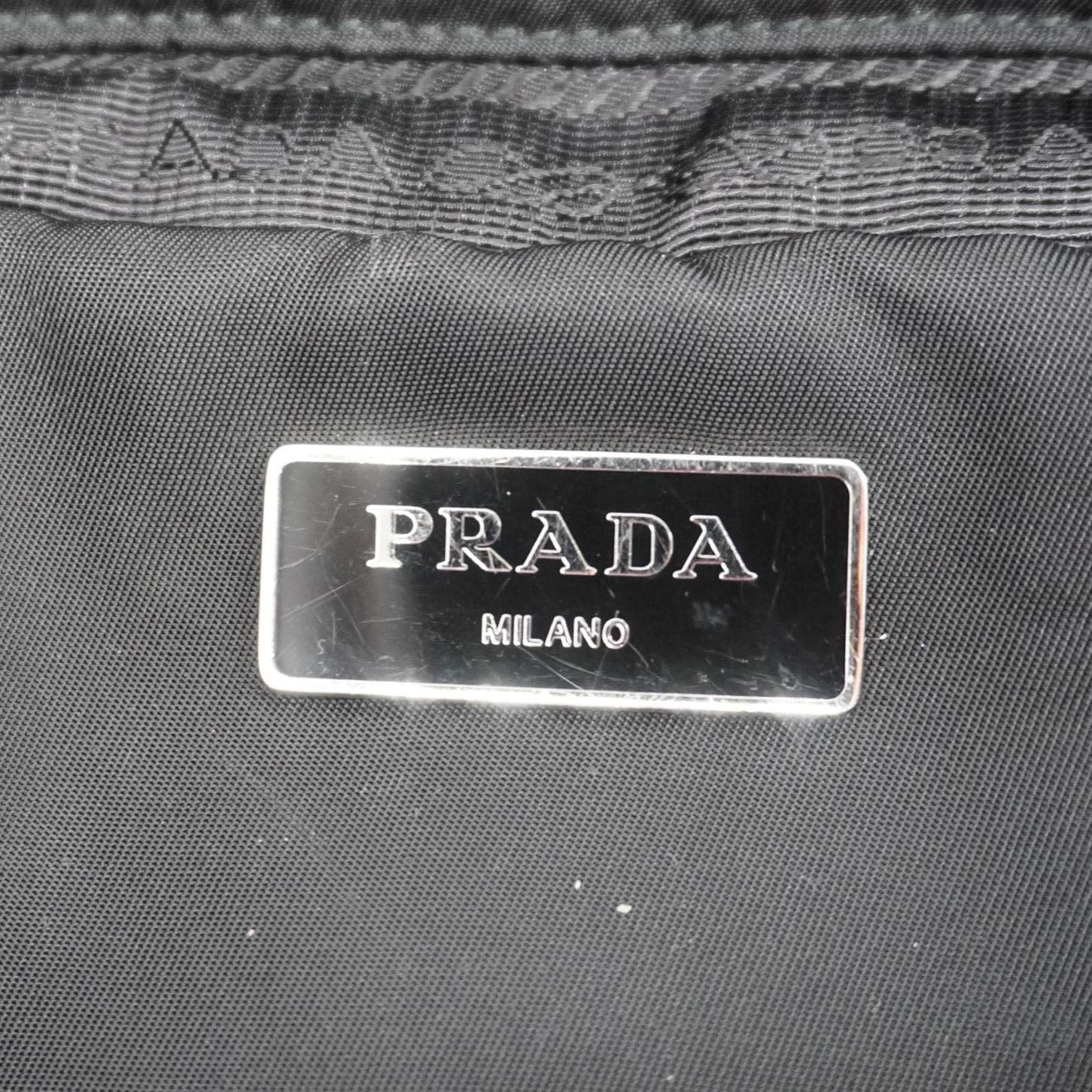 PRADA Tessuto Bomber Nylon Shopping Tote Bag Black - Image 12