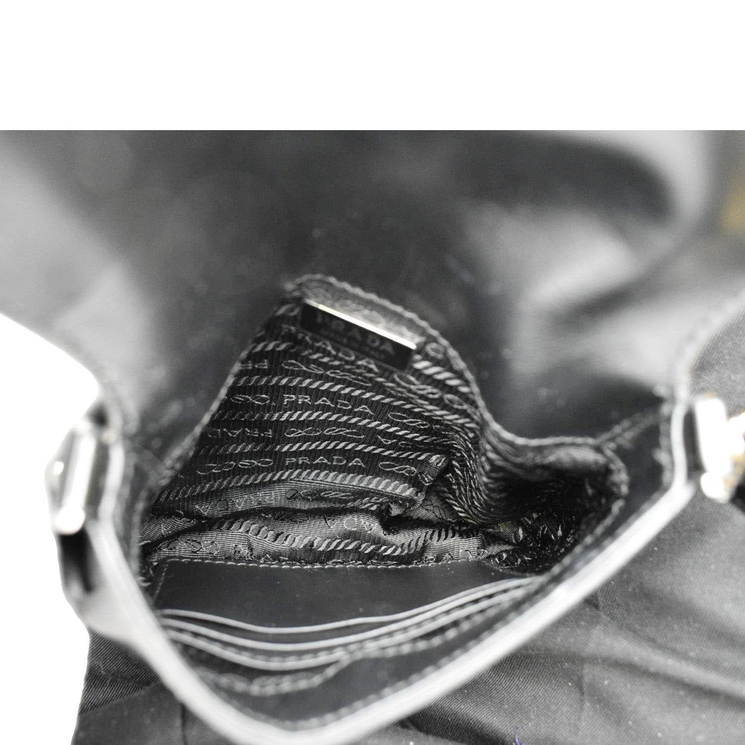 PRADA Cleo Mini Brushed Leather Crossbody Bag Black - Image 10