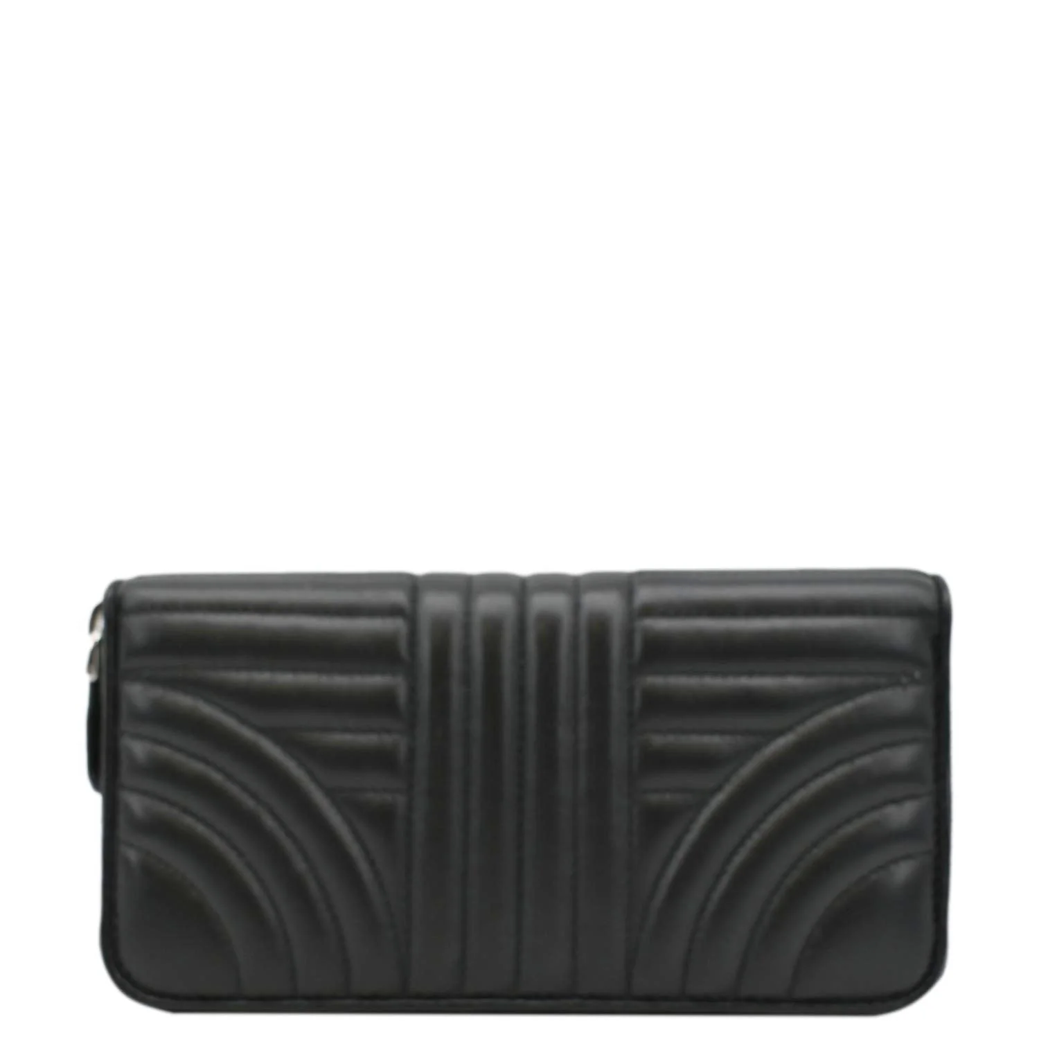PRADA Diagramme Zip Leather Wallet Black - Image 4