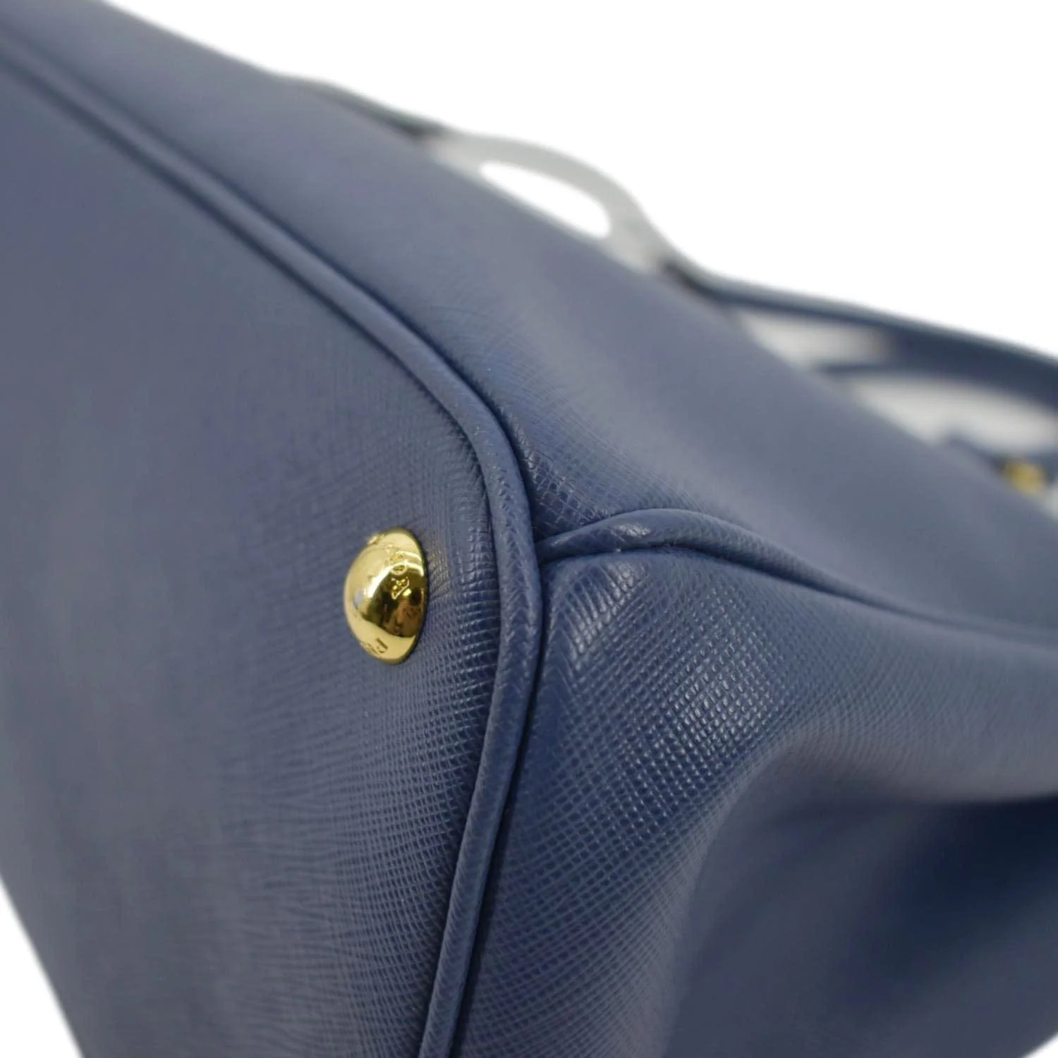 PRADA Galleria Double-Zip small Saffiano Leather Tote Bag Navy Blue - Image 9