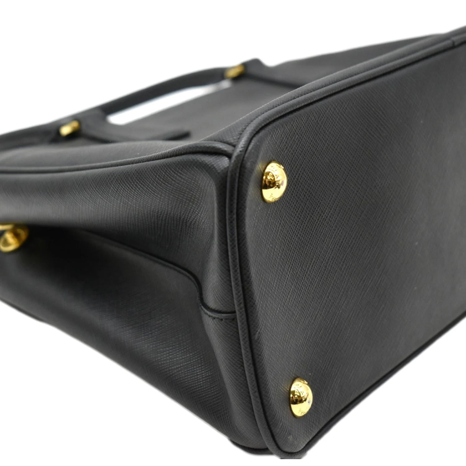 PRADA Galleria Double-Zip small Saffiano Leather Tote Bag Black - Image 8