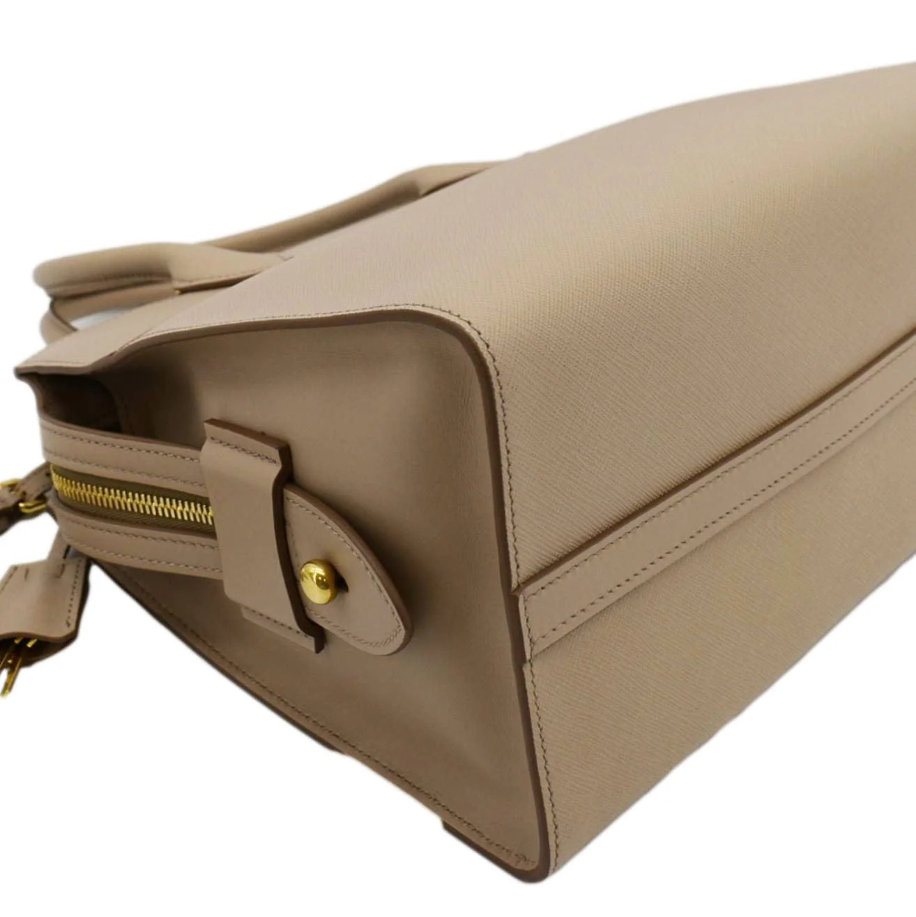 PRADA Esplanade Medium Saffiano Leather Shoulder Bag Beige - Image 9