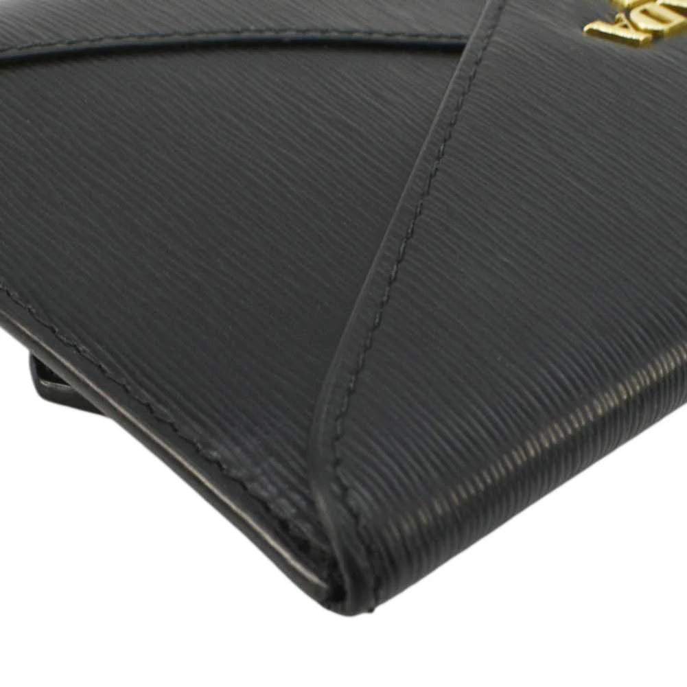 PRADA Envelope Vitello Leather Wallet Black - Image 3