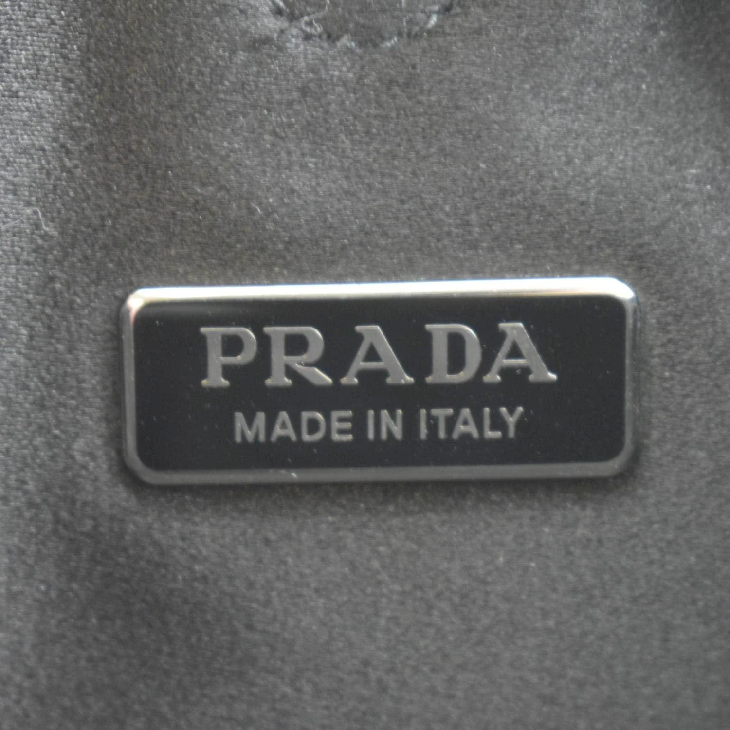 PRADA Chain Flat Mini Crystal Embellished Satin Tote Bag Silver - Image 12